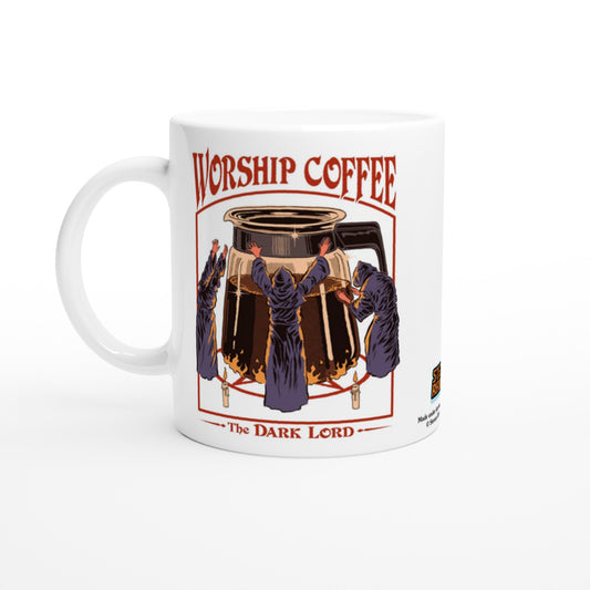 Officielt Steven Rhodes Krus - Worship Coffee - 330ml Hvidt Krus