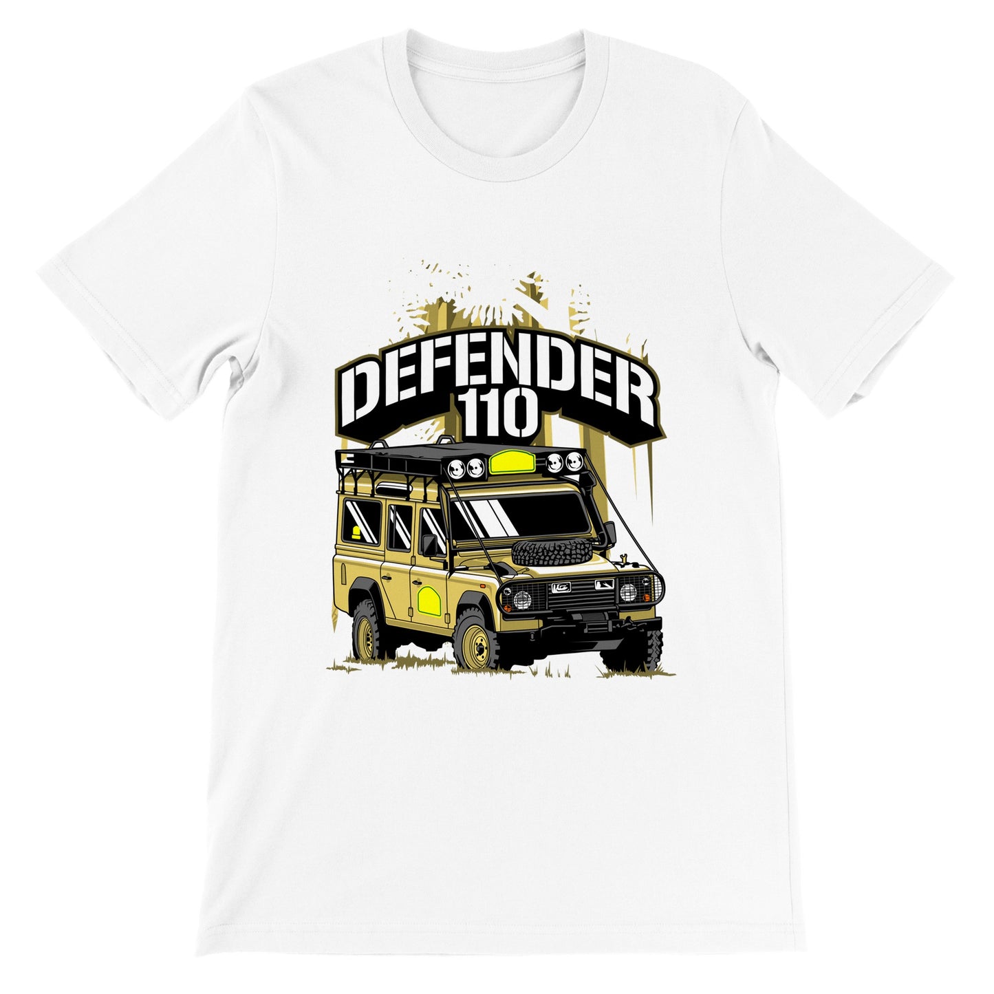 Car T-shirt - The Defender 110 - Artwork - Premium Unisex T-shirt