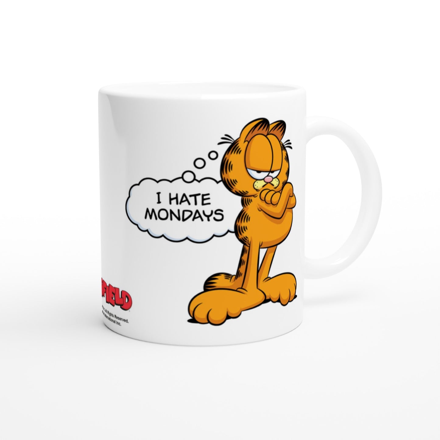 Officielt Garfield Krus - I Hate Mondays - 330ml Hvidt Krus