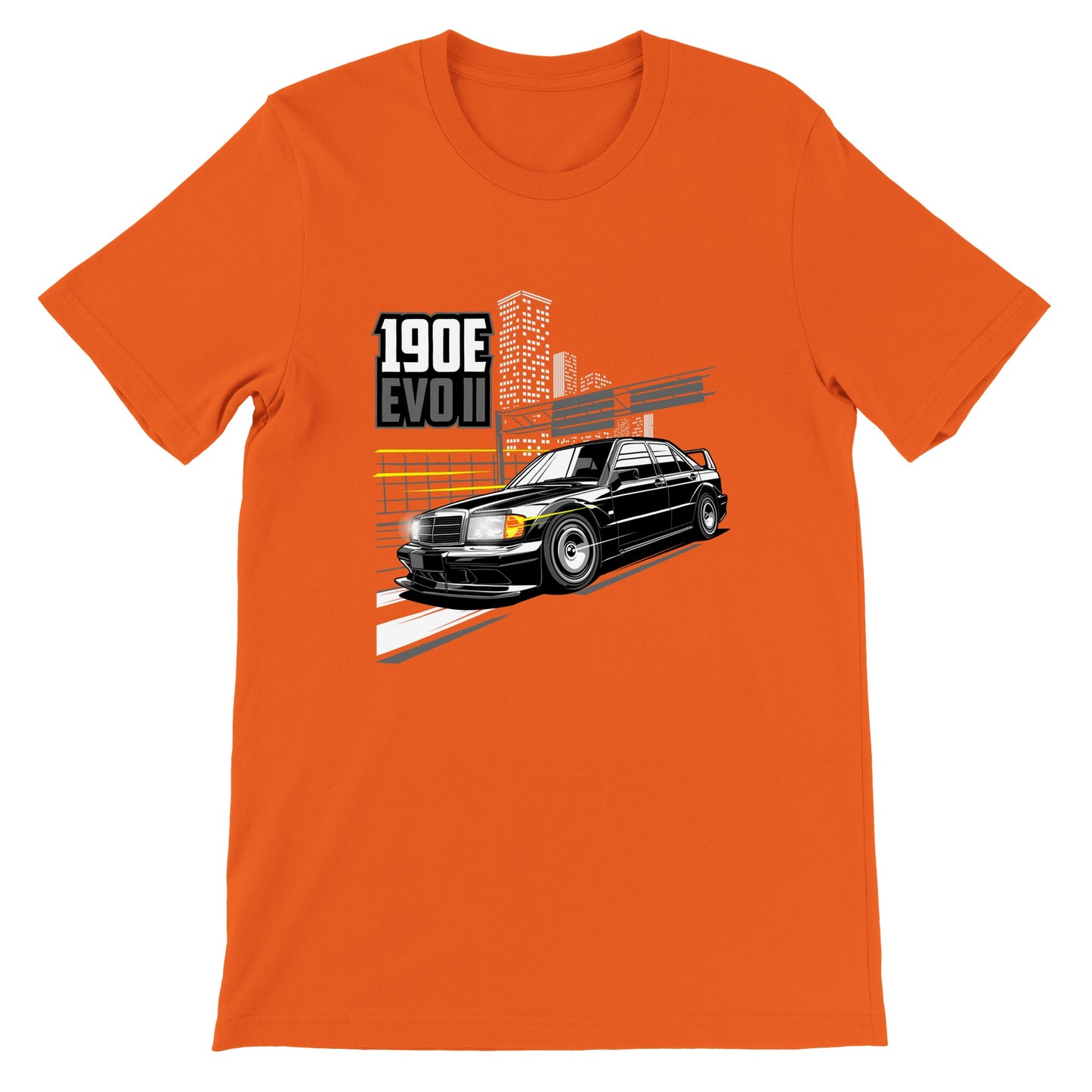 Car T-shirt - 190E Evo II Legend - Artwork - Premium Unisex T-shirt