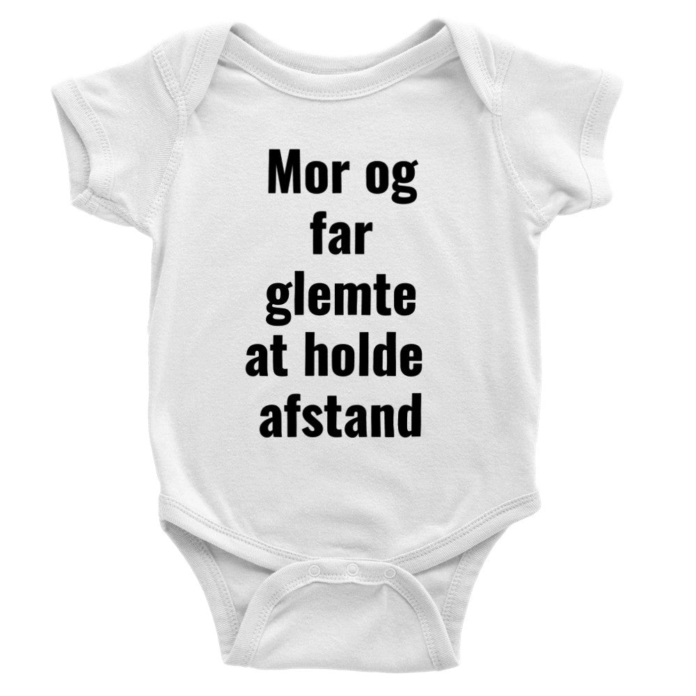 Classic Onesie baby bodysuit Mom and Dad forgot to keep their distan