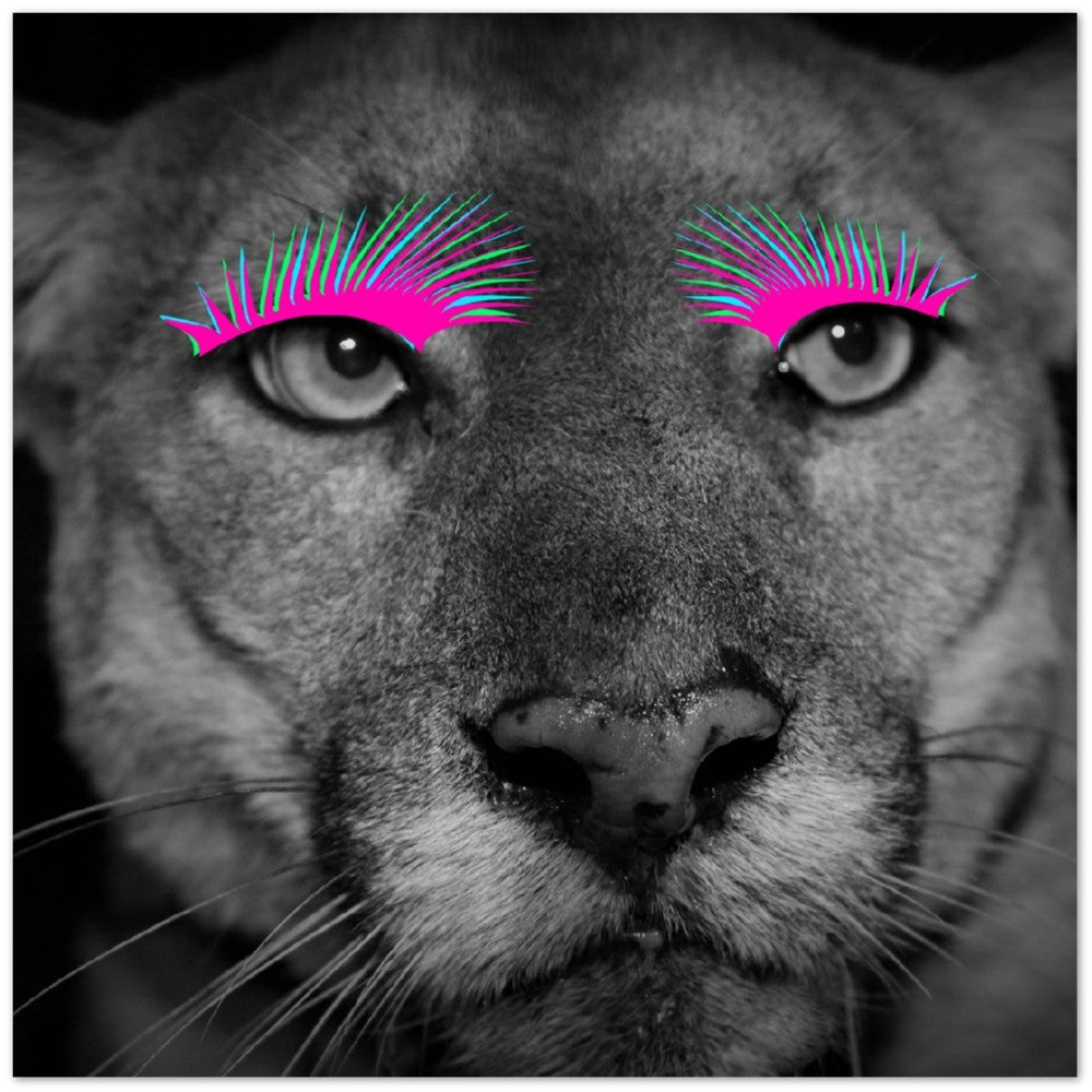 Poster - Lioness Artwork - Be Strong, Be Yourself - Premium Matte Poster Paper