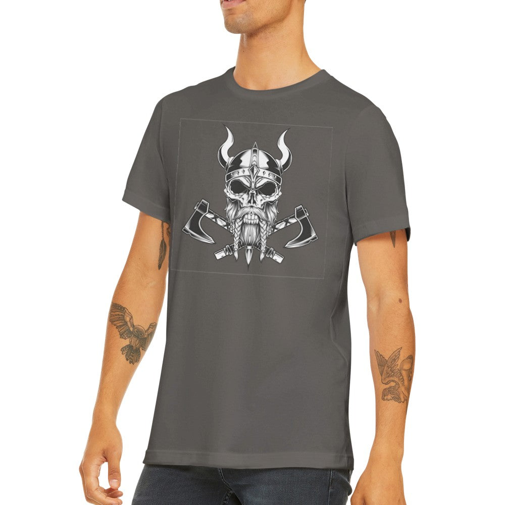 Quote T-Shirts - Vikings Dobble Ax Artwork Premium Unisex T-shirt