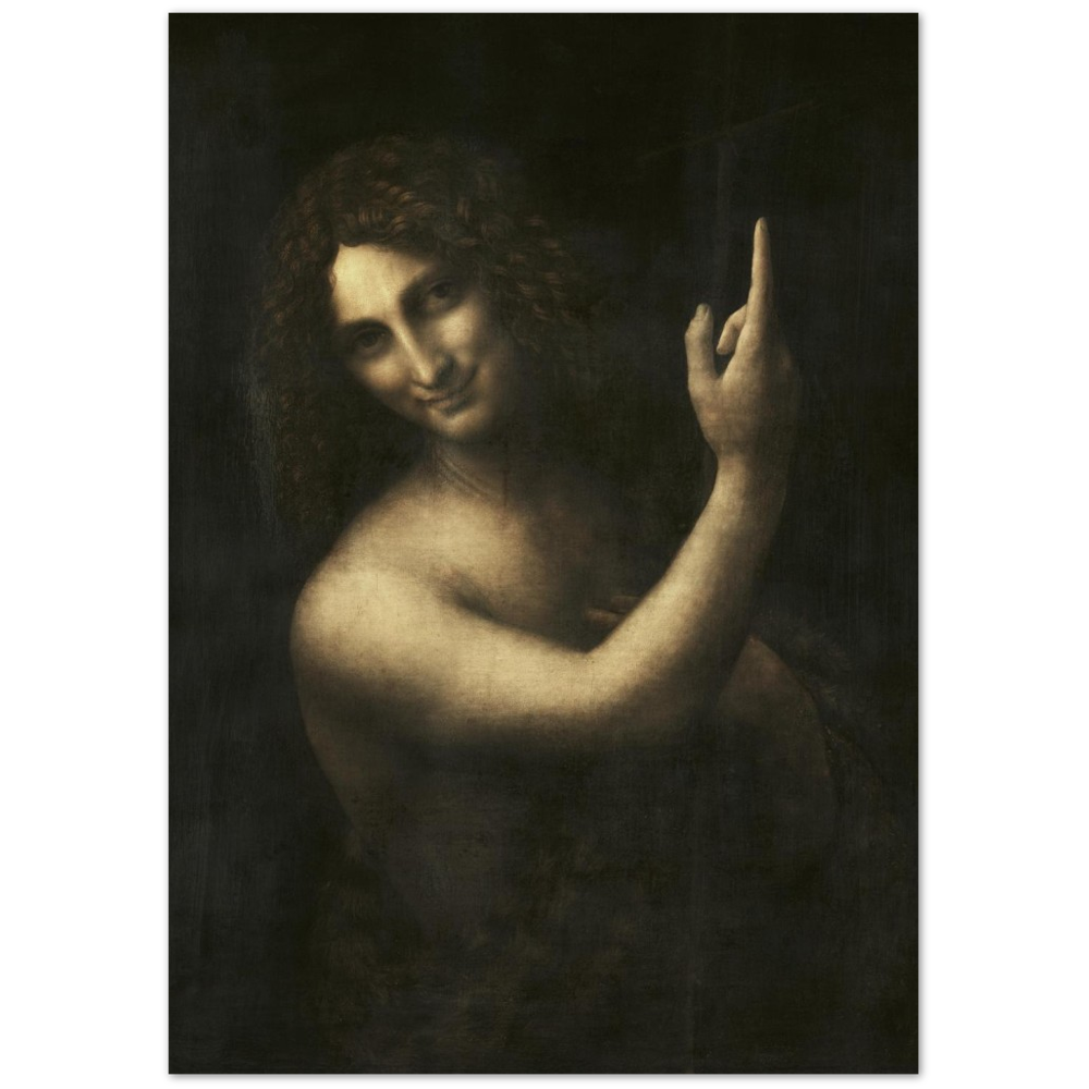 Plakat Leonardo da Vinci - Saint John the Baptist - Klassisk Mat Museums Plakat Papir
