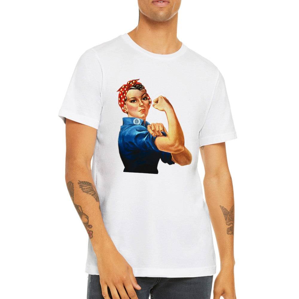 Mor T-Shirts - Retro Style Power Woman - Premium Unisex T-shirt