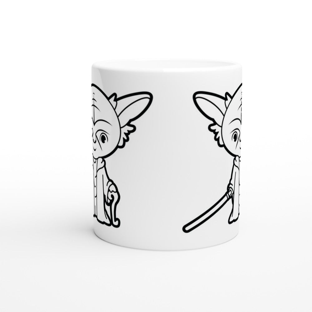 Star Wars Master Yoda Artwork – Film Krus (Hvid Keramik 330 ml)