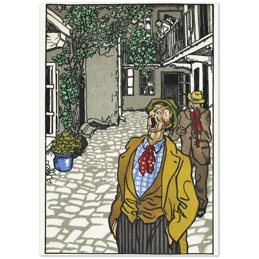 Plakat Naturally Gifted Singer (Natursänger!) (1911) af Moriz Jung