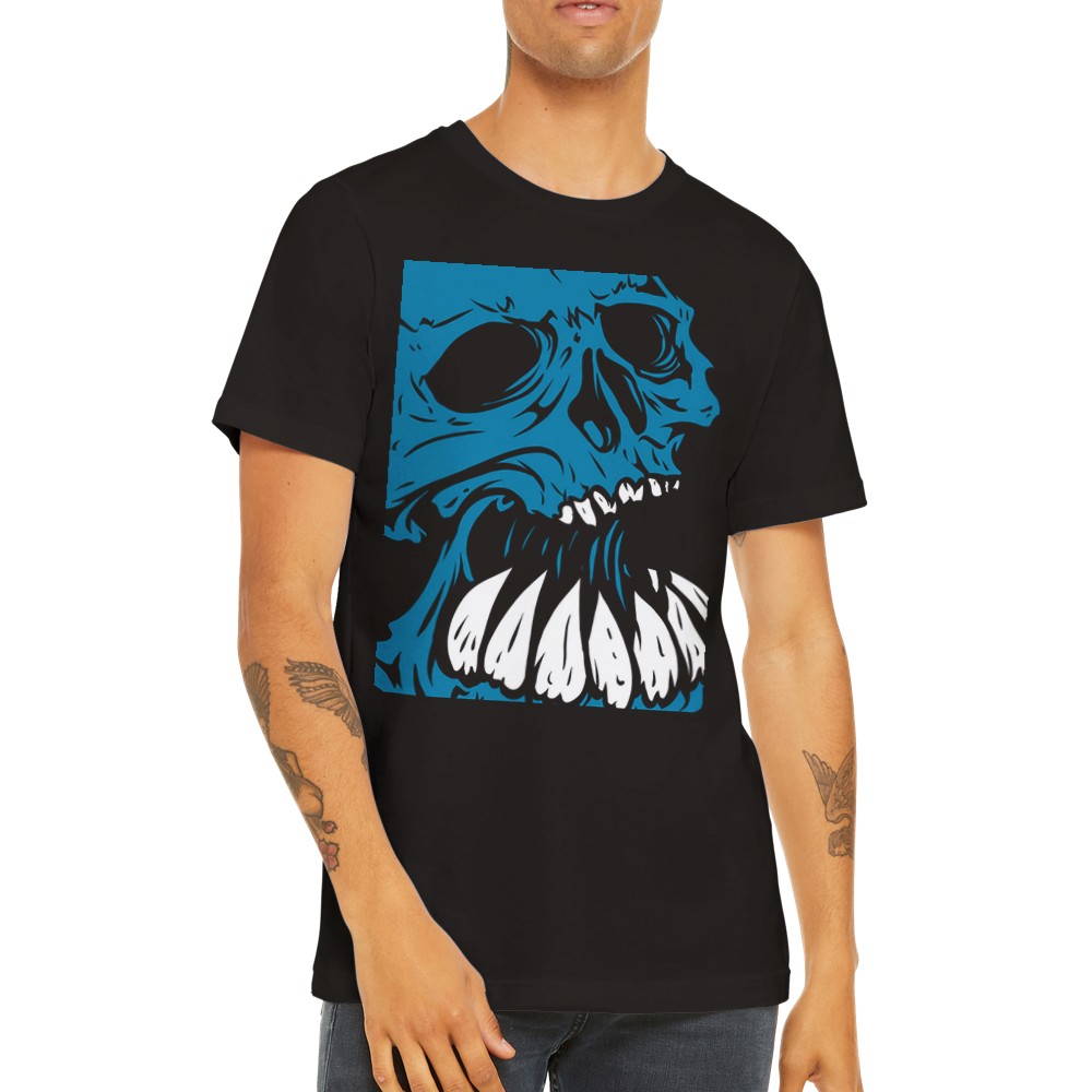 Artwork T-shirts - Screaming Skull Artwork - Premium Unisex T-shirt