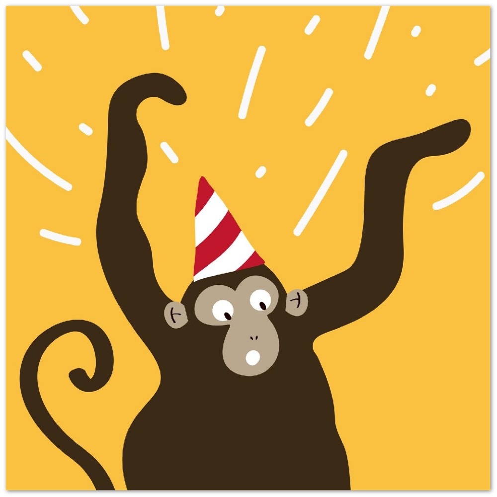 Plakat - Børneplakat Abesjov - Mat Papir