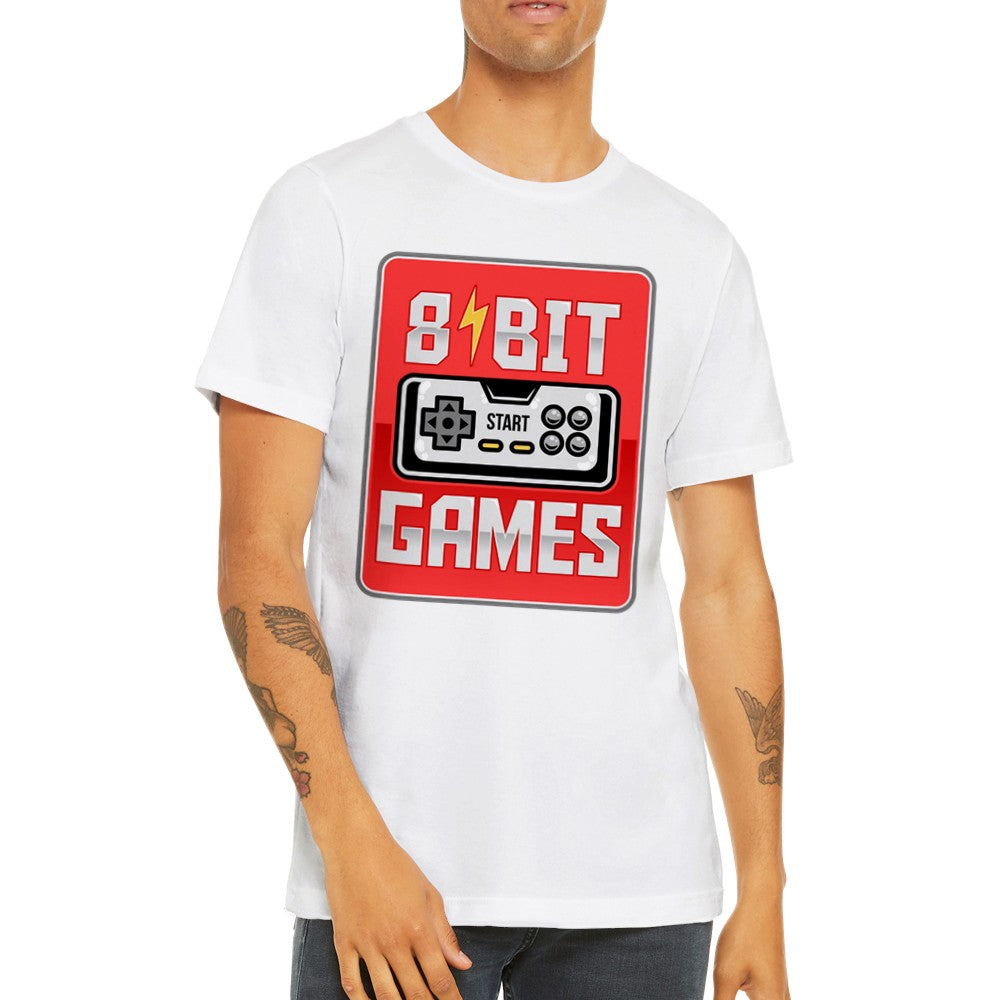 Gaming T-shirts - 8 Bit Games Retro Artwork - Premium Unisex T-shirt