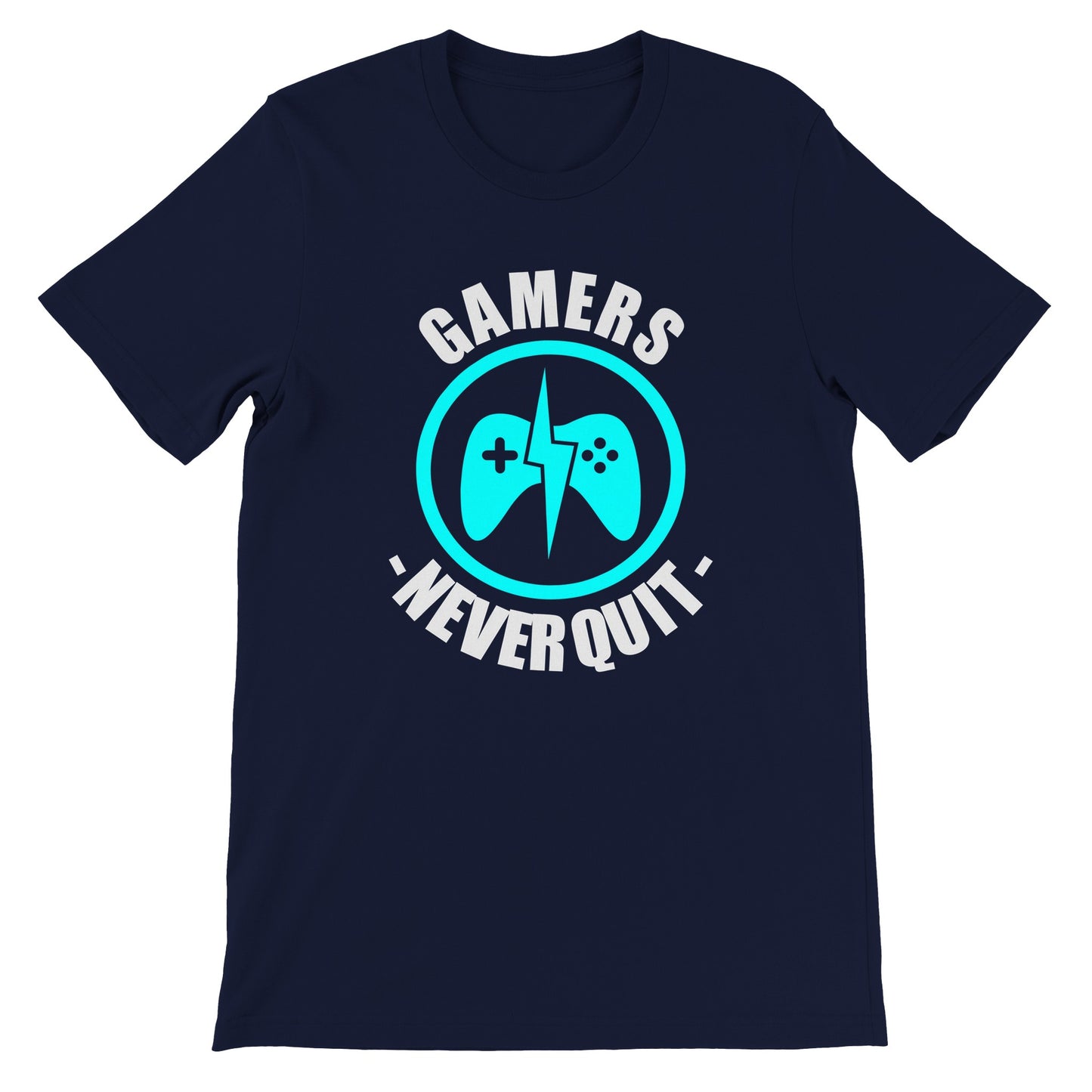Gaming T-shirts - Gamers Never Quit - Premium Unisex T-shirt
