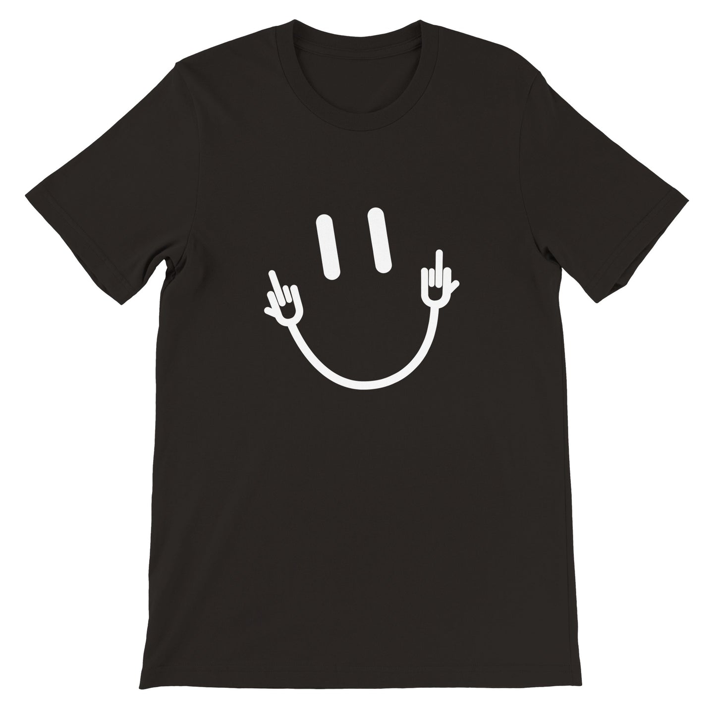 Lustige T-Shirts – Happy Middlefinger Smiley Artwork – Premium Unisex T-Shirt 