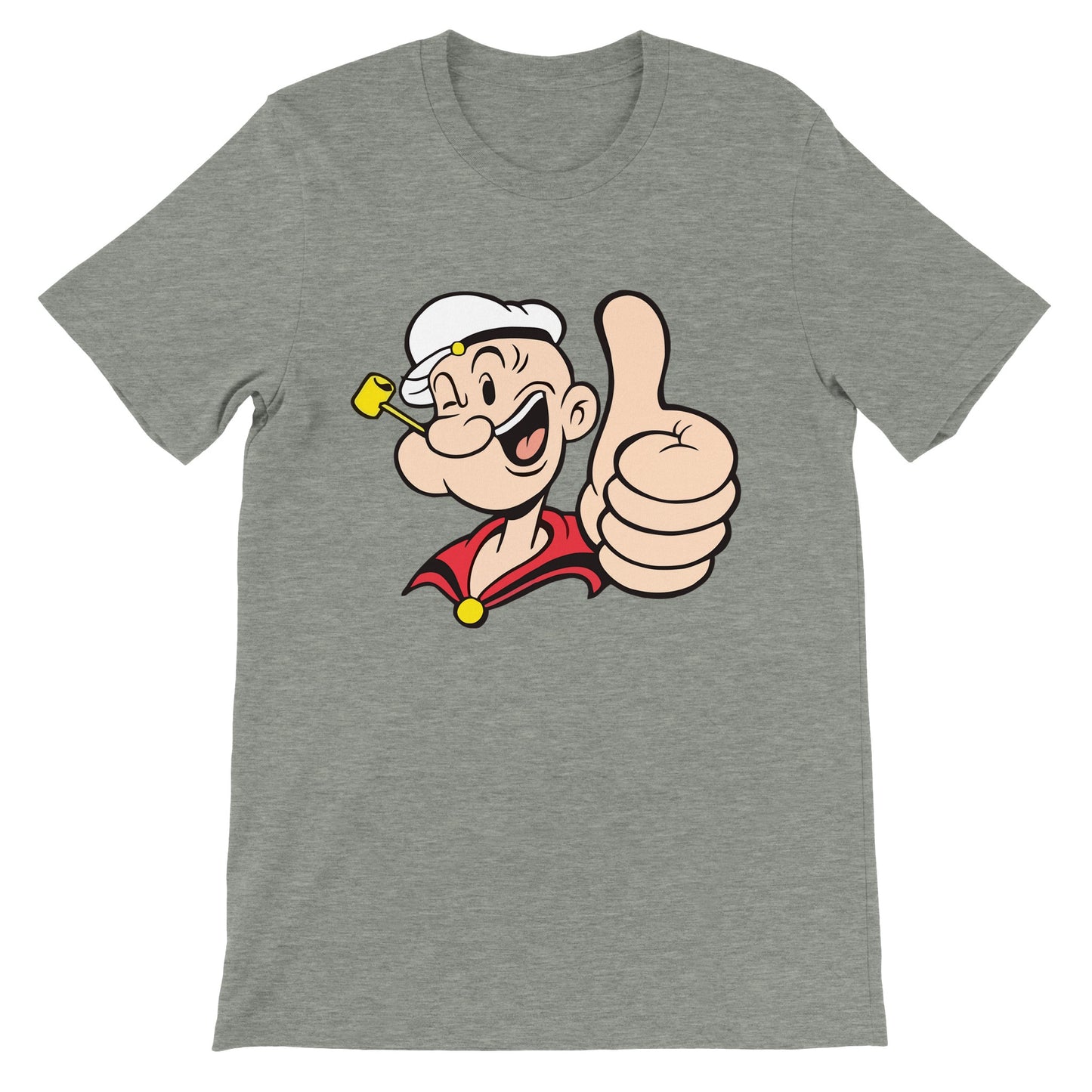 Popeye T-Shirt – Popeye Thumbs Up Artwork – Premium Unisex T-Shirt 