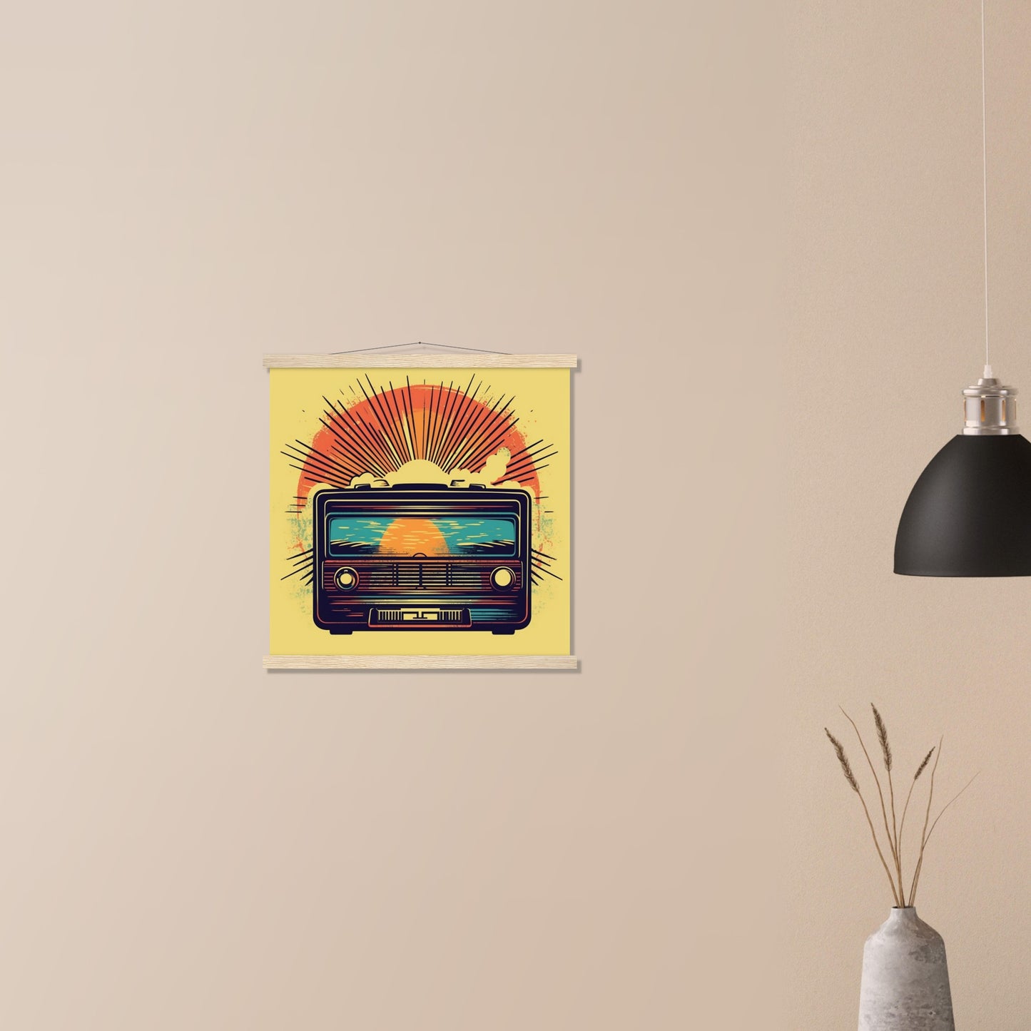 Poster - Vintage Radio Artwork Number 1 - Premium Matte Paper With Hanger 