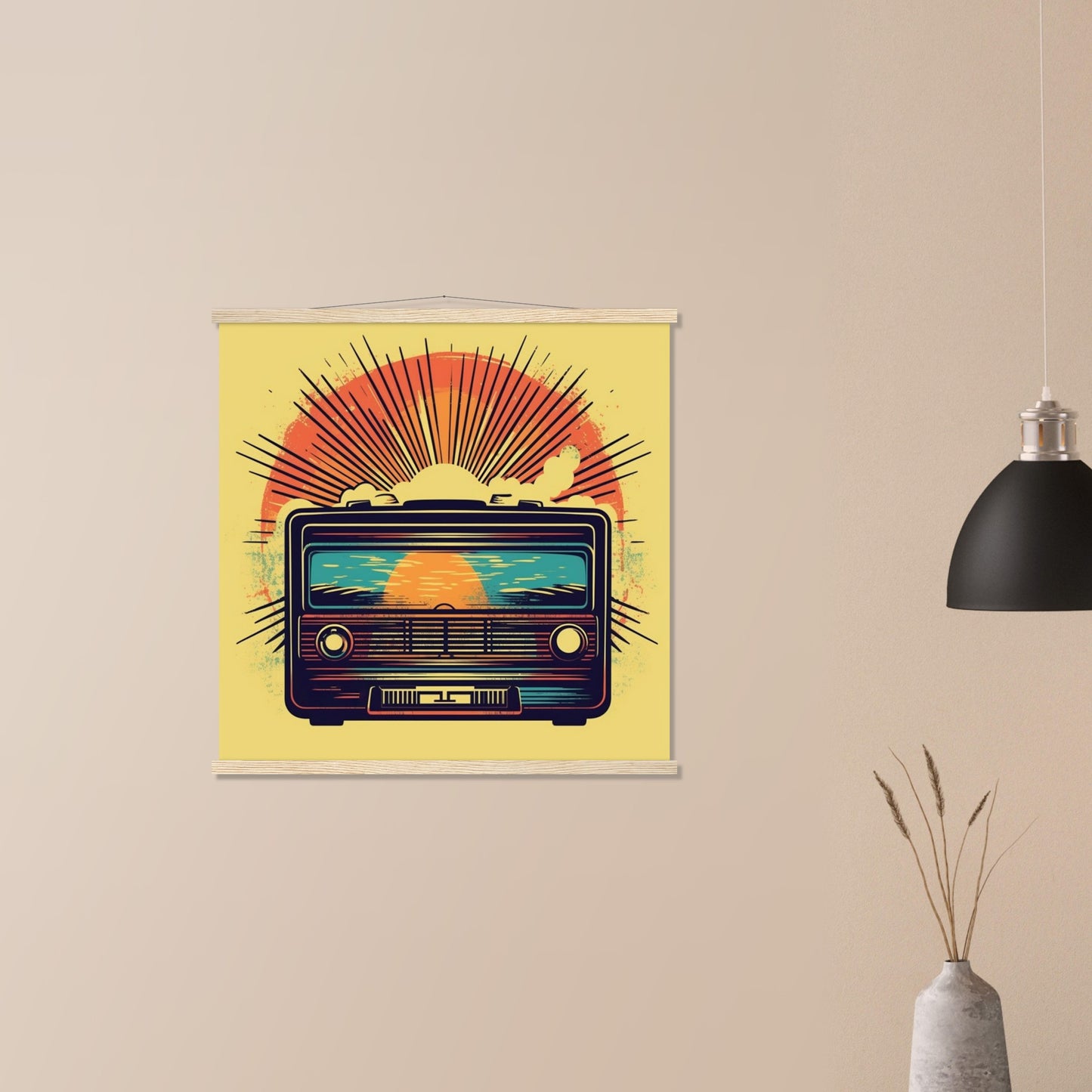 Poster - Vintage Radio Artwork Number 1 - Premium Matte Paper With Hanger 