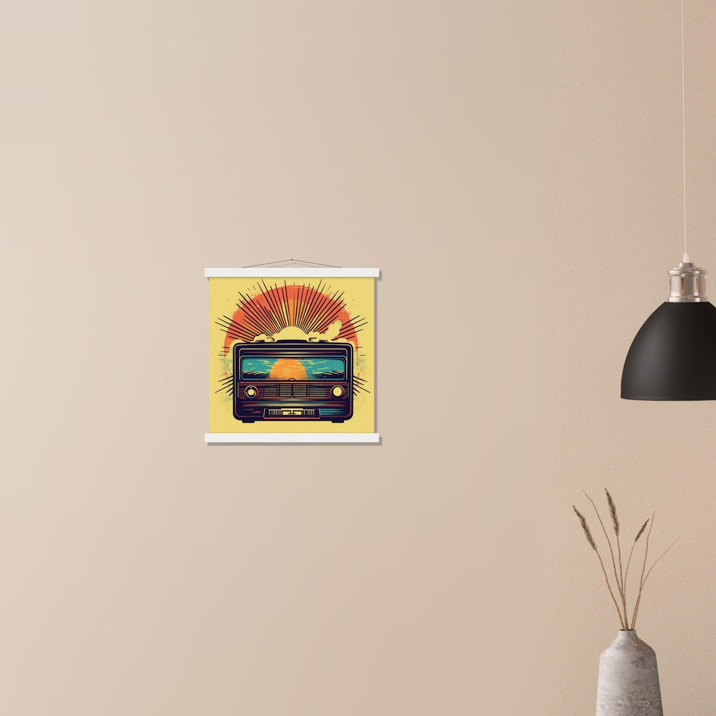 Poster - Vintage Radio Artwork Number 1 - Premium Matte Paper With Hanger 