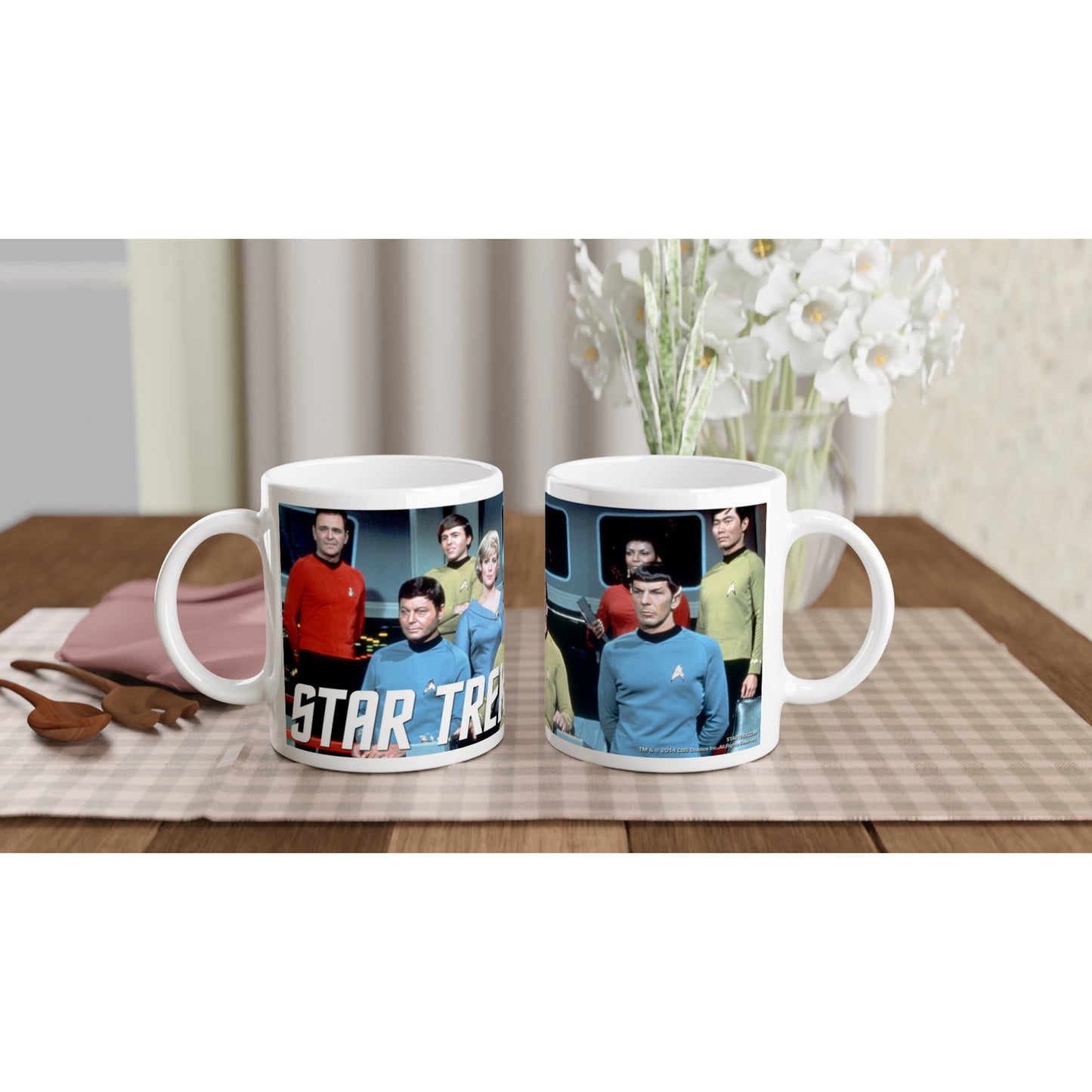 Offizielle Star Trek-Tasse – The Crew – 330 ml, weiße Tasse