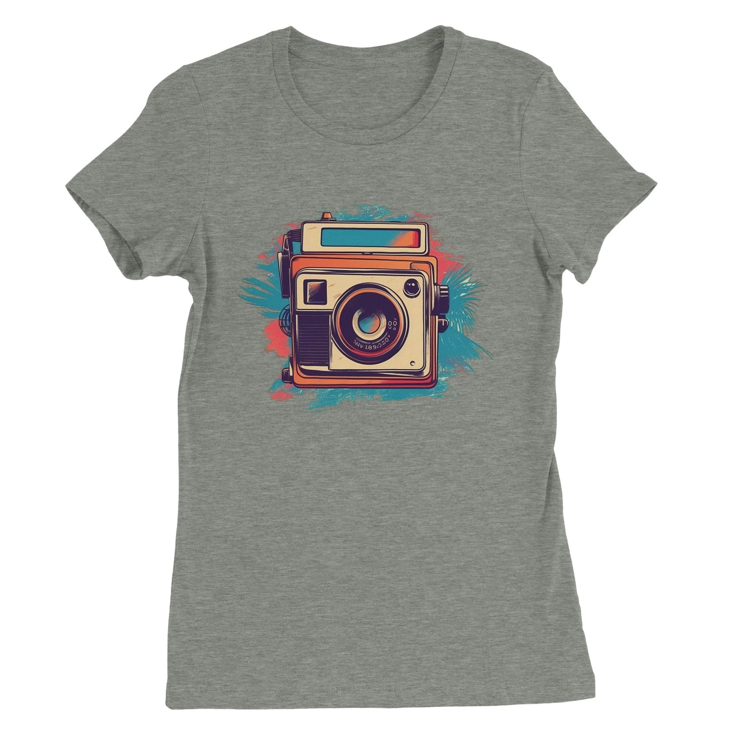 Artwork T-shirt - Polaroid Camera Vintage Artwork Number 1 - Premium Kvinde T-shirt