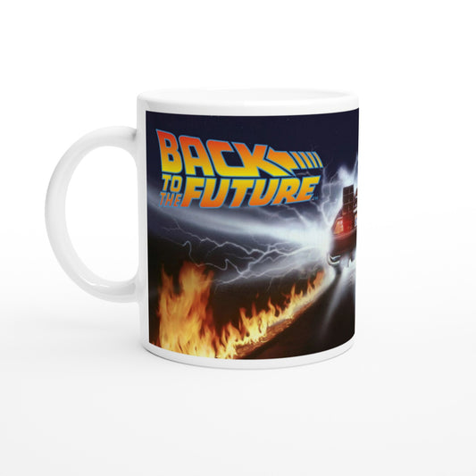 Offizieller „Zurück in die Zukunft“-Becher – BTTF – 330 ml, weiße Tasse