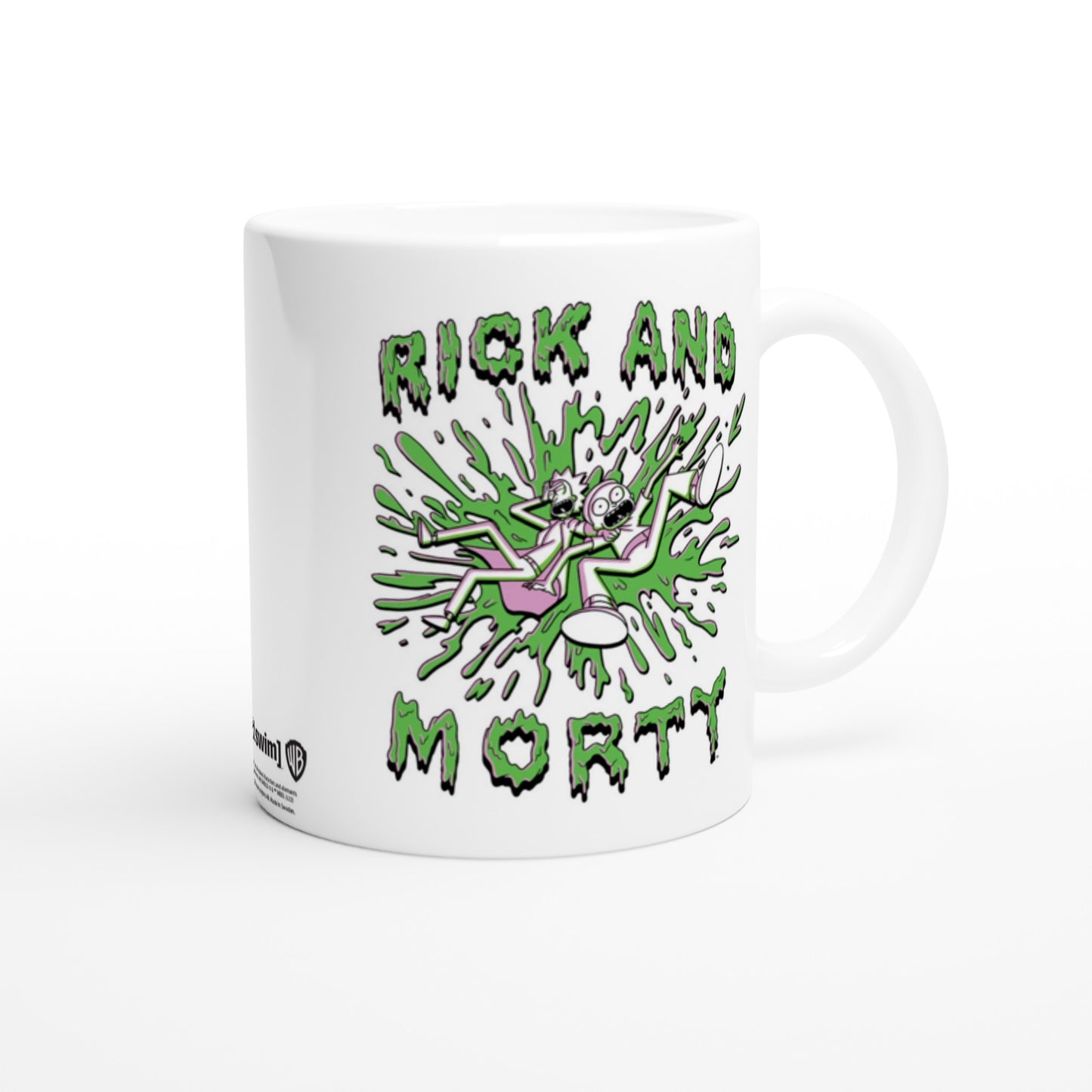 Officielt Rick and Morty Krus - Green Rick and Morty - 330ml Hvidt Krus