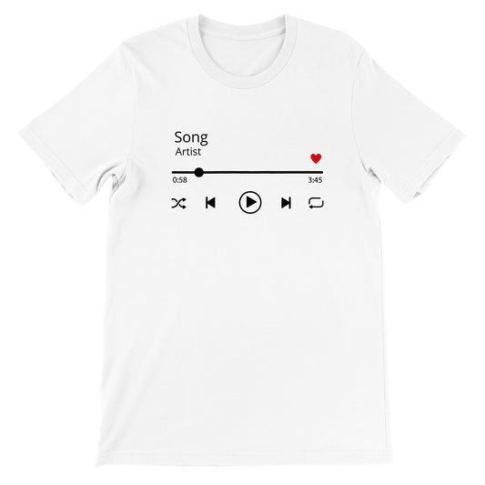 Musik T-shirt - Your Favorite Music Song and Artist Player T-shirt - Premium Unisex T-shirt