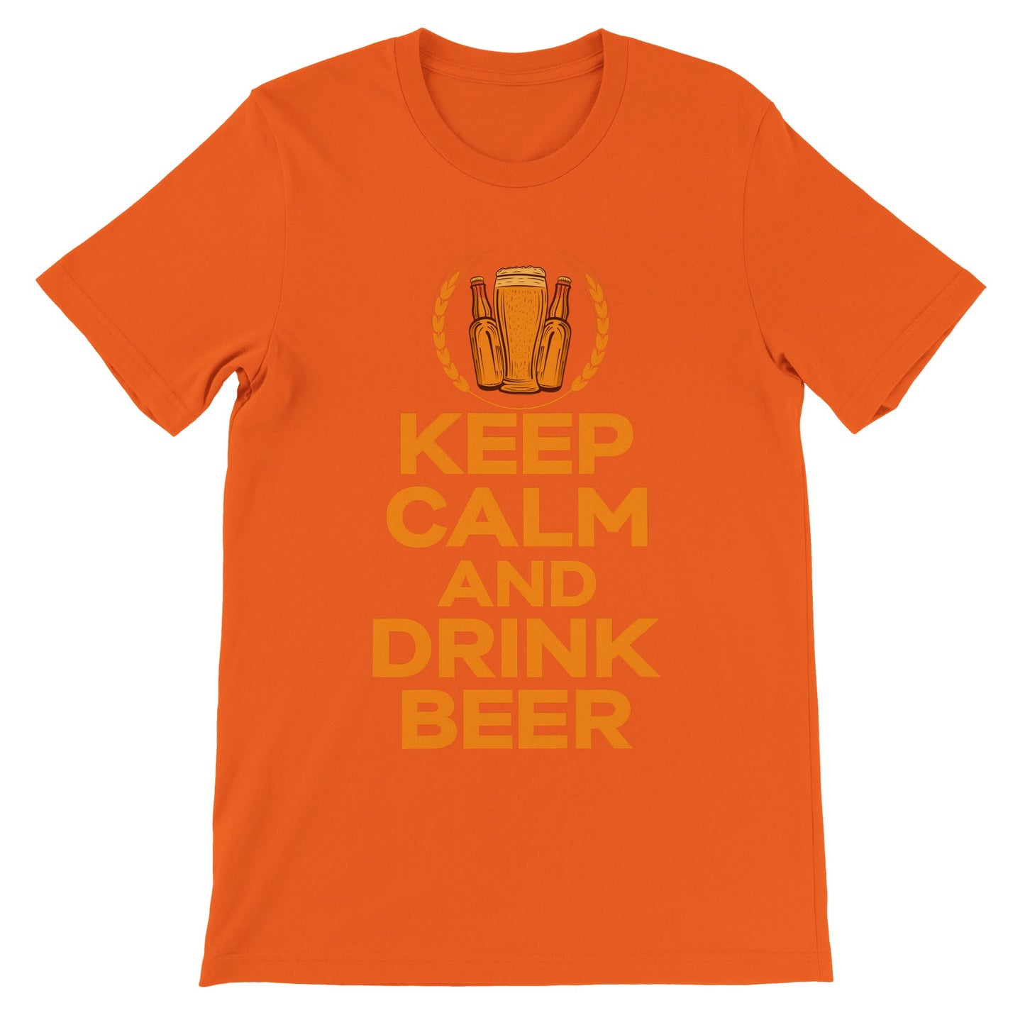 Sjove T-shirts - Keep Calm And Drink Beer - Premium Unisex T-shirt