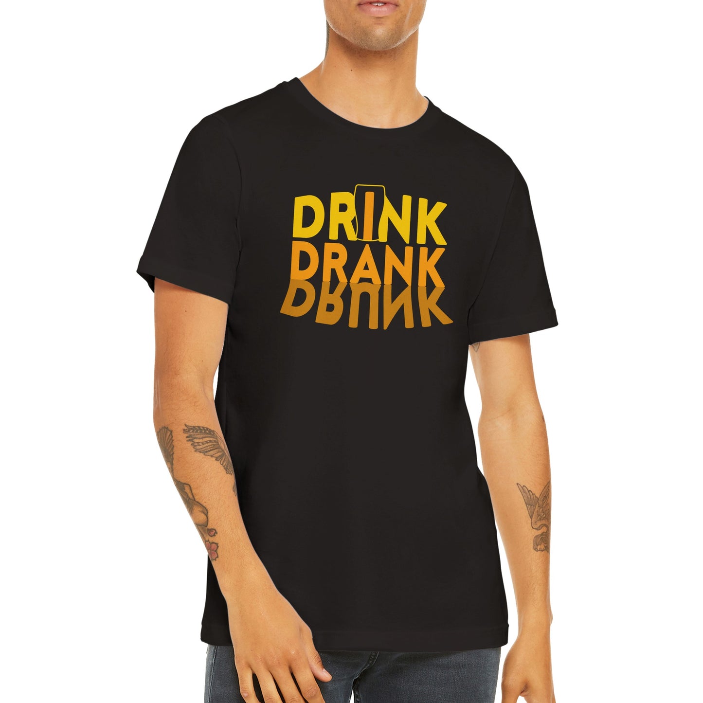 Lustige T-Shirts - Drink Drunk Drunk - Premium Unisex T-Shirt 