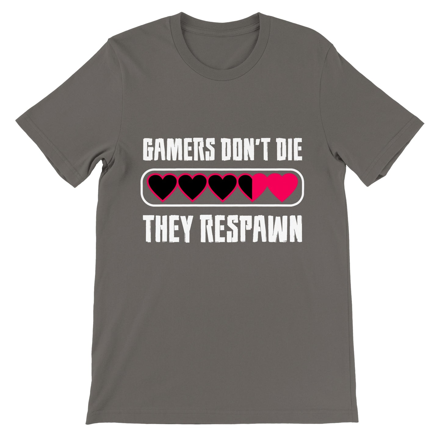 Gaming T-shirts - Gamers Dont Die They Respawn - Premium Unisex T-shirt