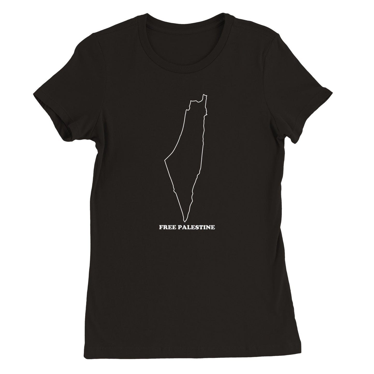 Free Palestine - Outline - Premium Kvinde T-shirt