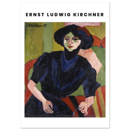 Plakat - Ernst Ludwig Kirchner - Vintage Kvinde Portræt