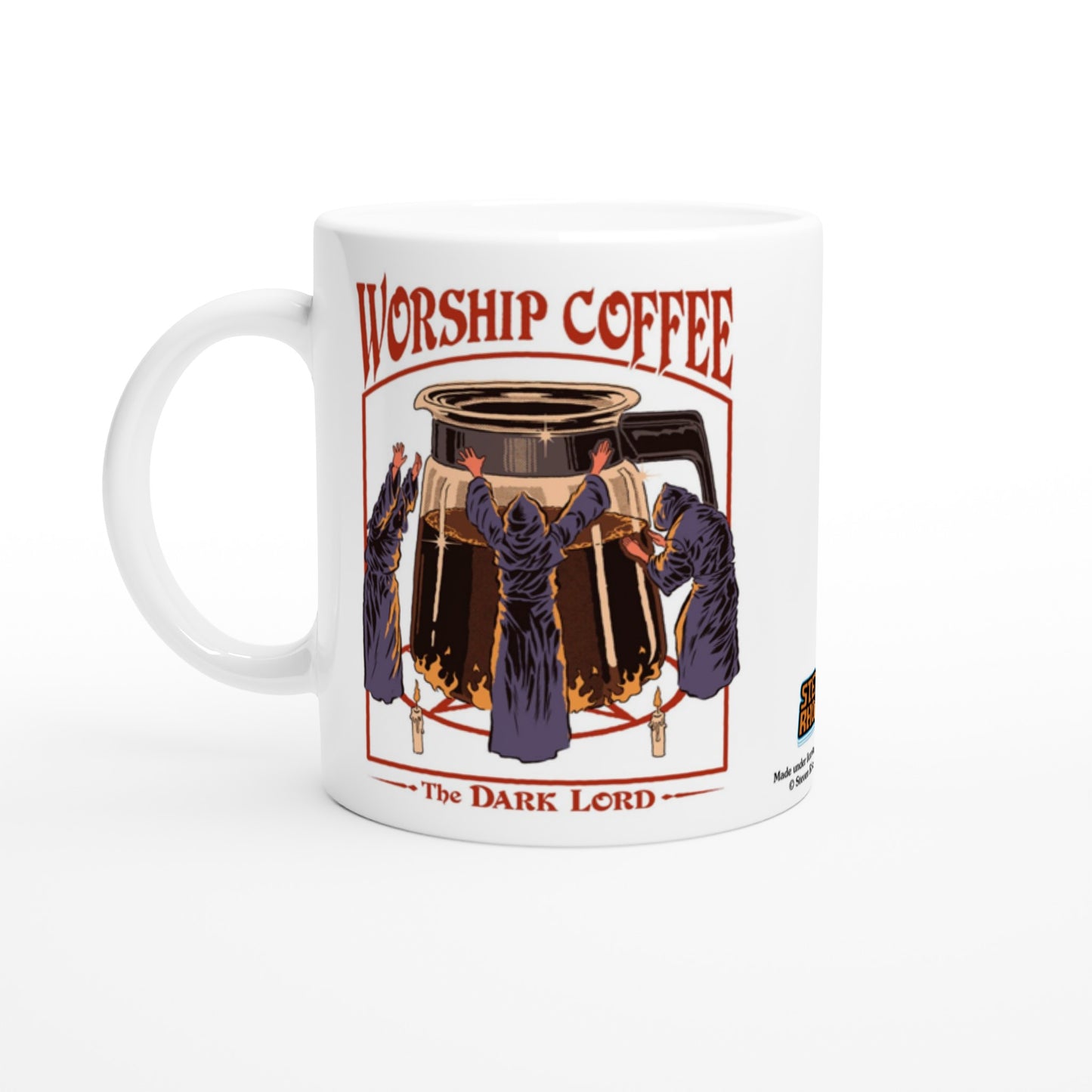 Officielt Steven Rhodes Krus - Worship Coffee - 330ml Hvidt Krus