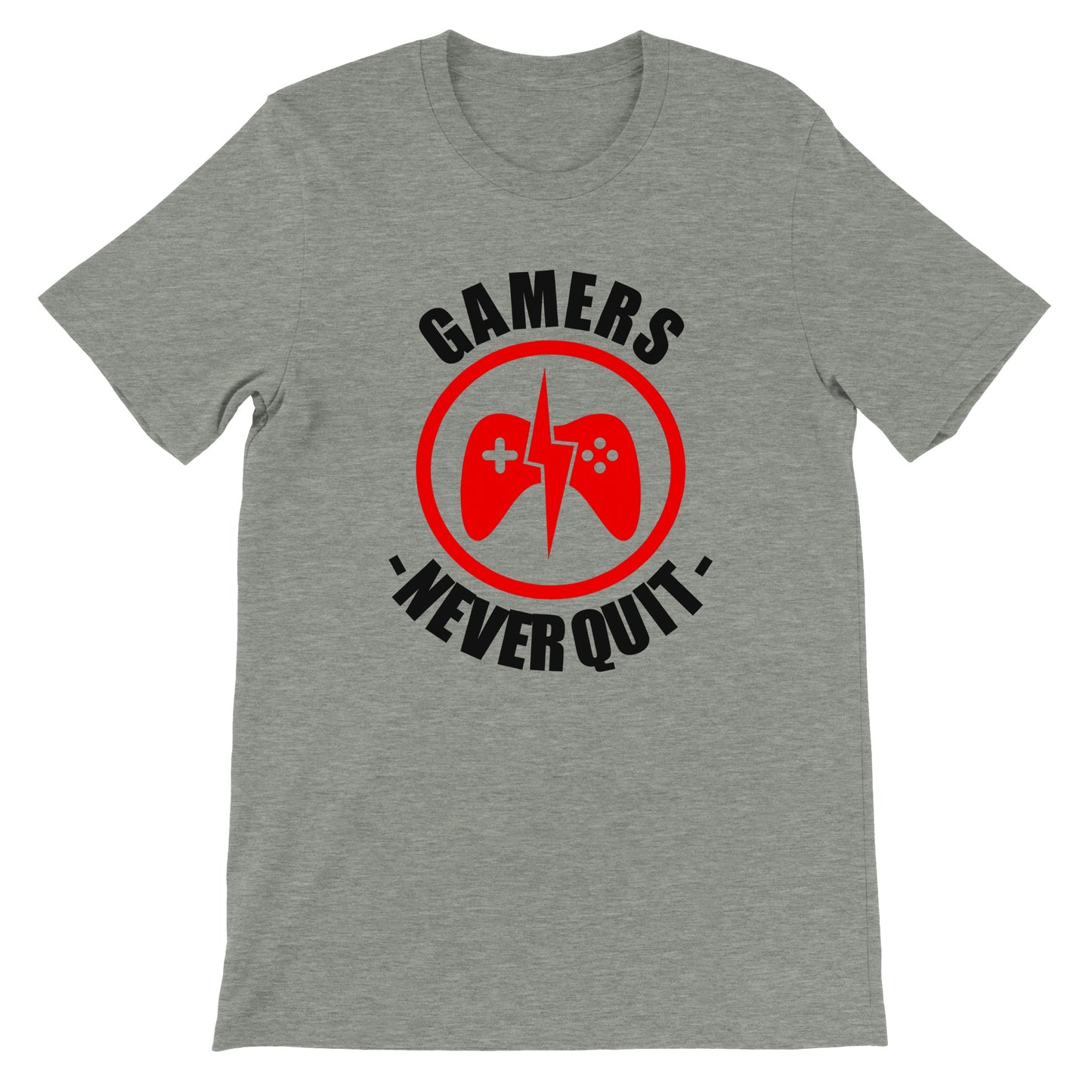 Gaming T-shirts - Gamers Never Quit - Premium Unisex T-shirt