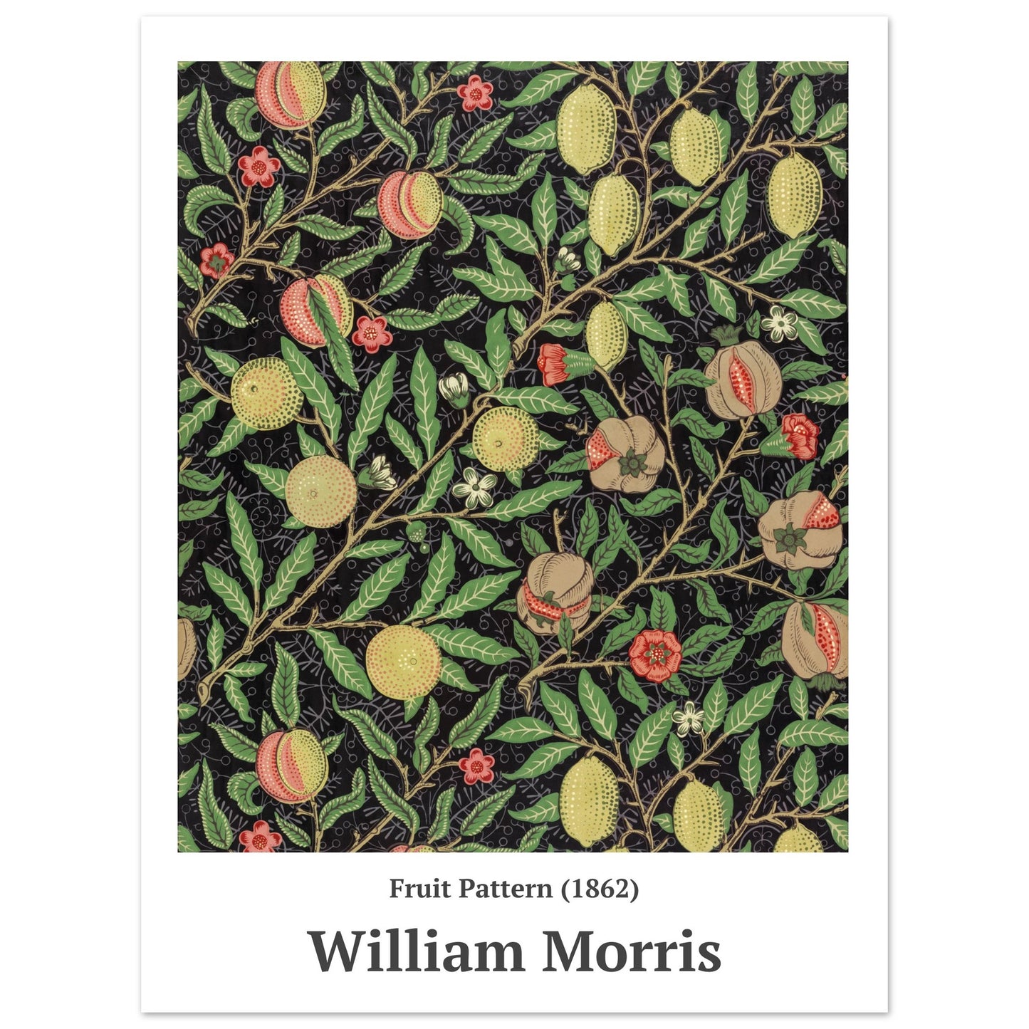 Plakat - Fruit pattern (1862) William Morris - Premium Mat Plakat Papir