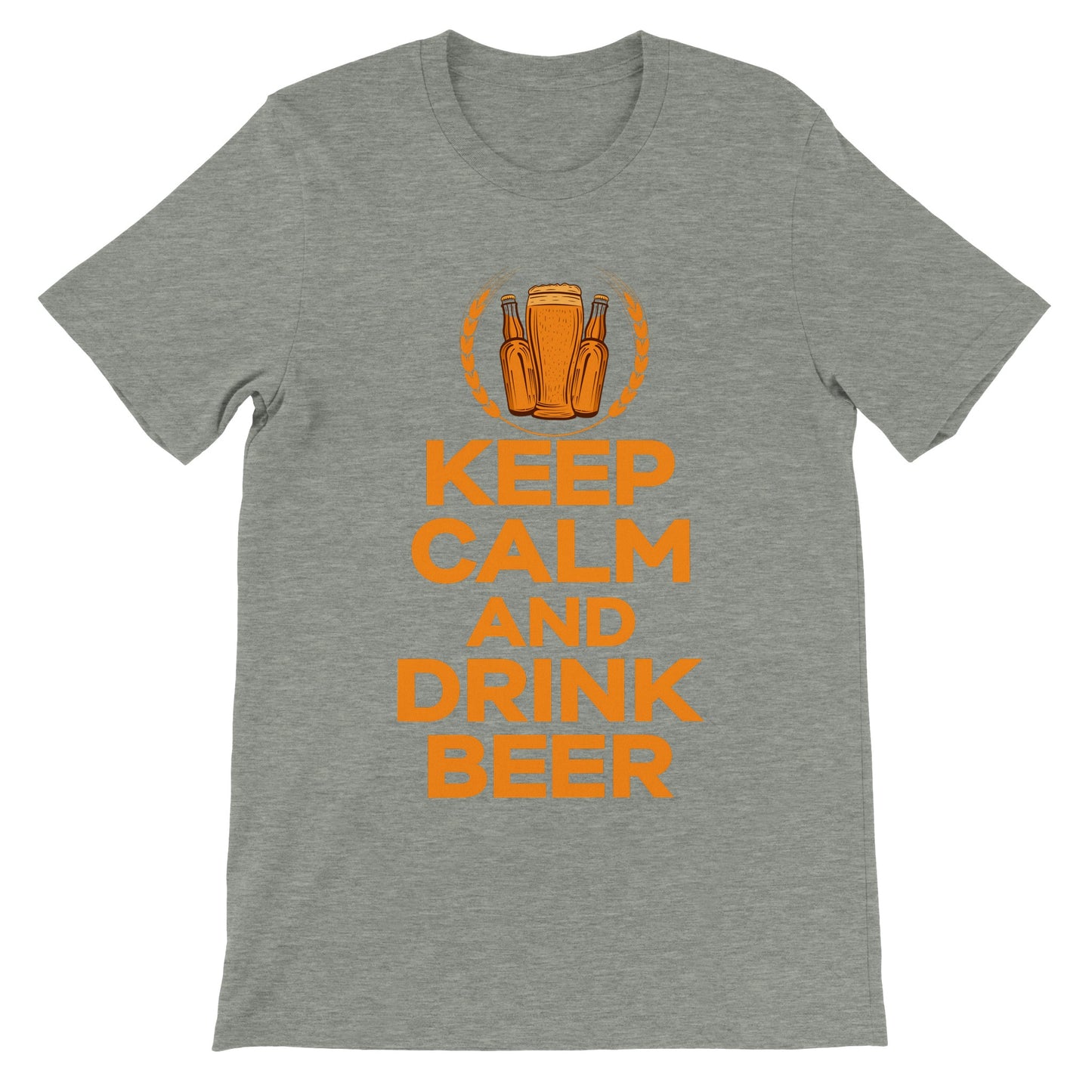 Funny T-Shirts - Keep Calm And Drink Beer - Premium Unisex T-Shirt 