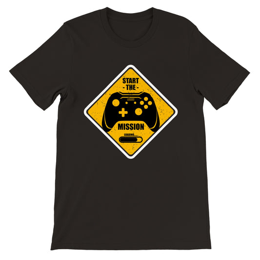 Gaming-T-Shirt – Start The Mission Loading – Premium-Unisex-T-Shirt 