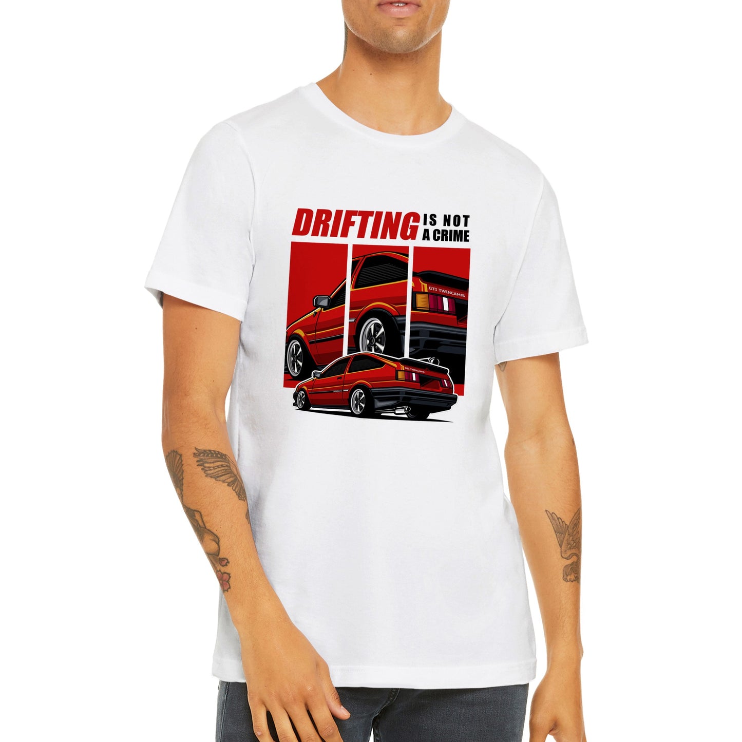 Car T-shirt - Supra The Japanese Drift King Artwork - Premium Unisex T-shirt