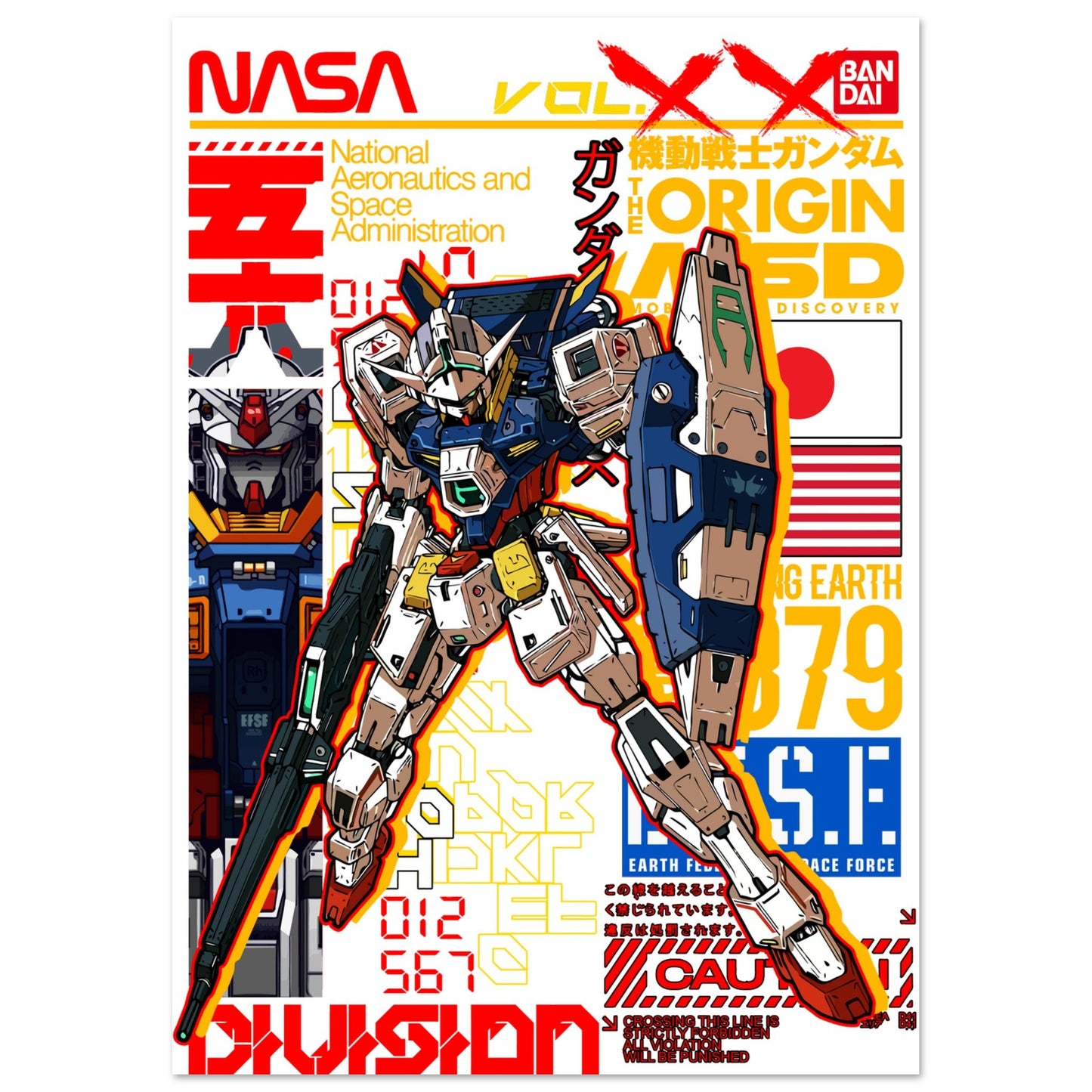 Gundam Poster – Gundam Artwork Vol 2 – Premium mattes Posterpapier 