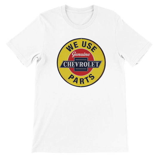 Bil T-shirt - Vintage distorted Chevrolet sign - Premium Unisex T-shirt