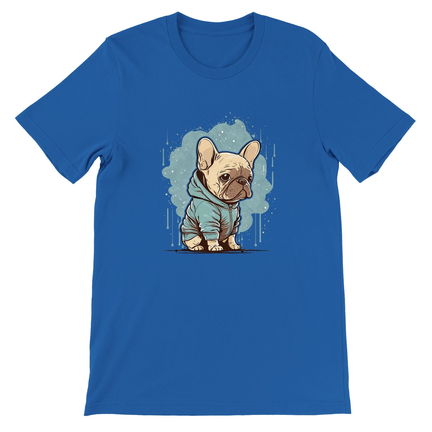 Dog T-shirt - Light French Bulldog Light Hoodie Artwork - Premium Unisex T-shirt 