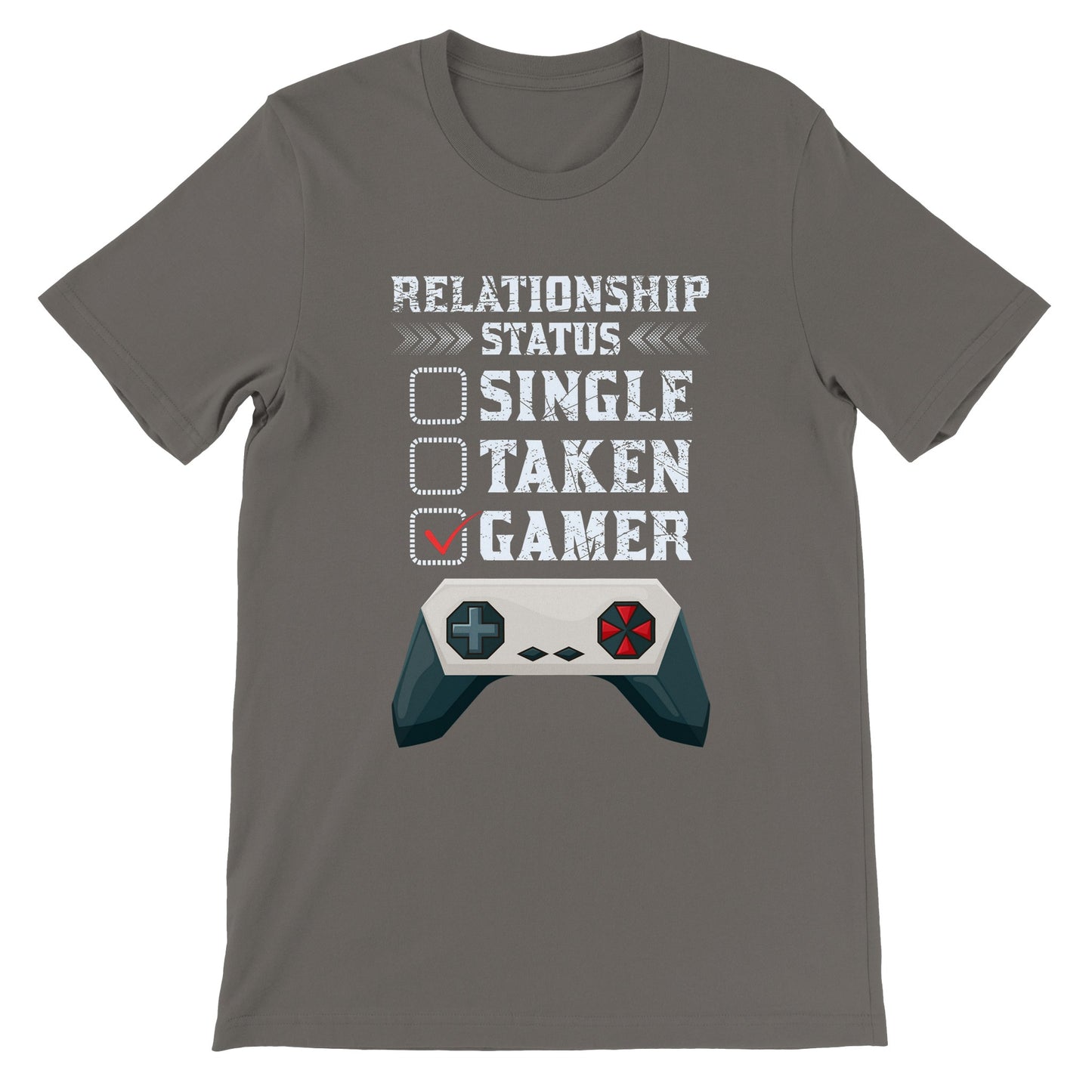 Gaming T-shirts - Relationship Status Single Taken Gamer - Premium Unisex T-shirt 