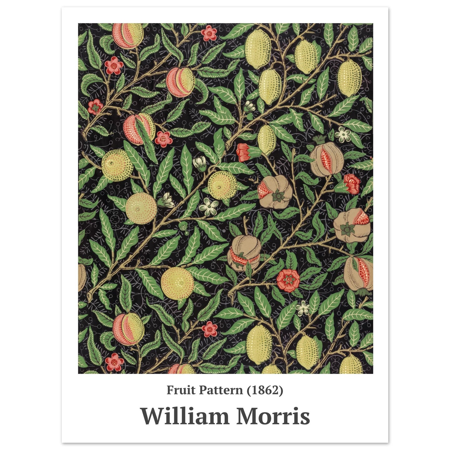 Plakat - Fruit pattern (1862) William Morris - Premium Mat Plakat Papir