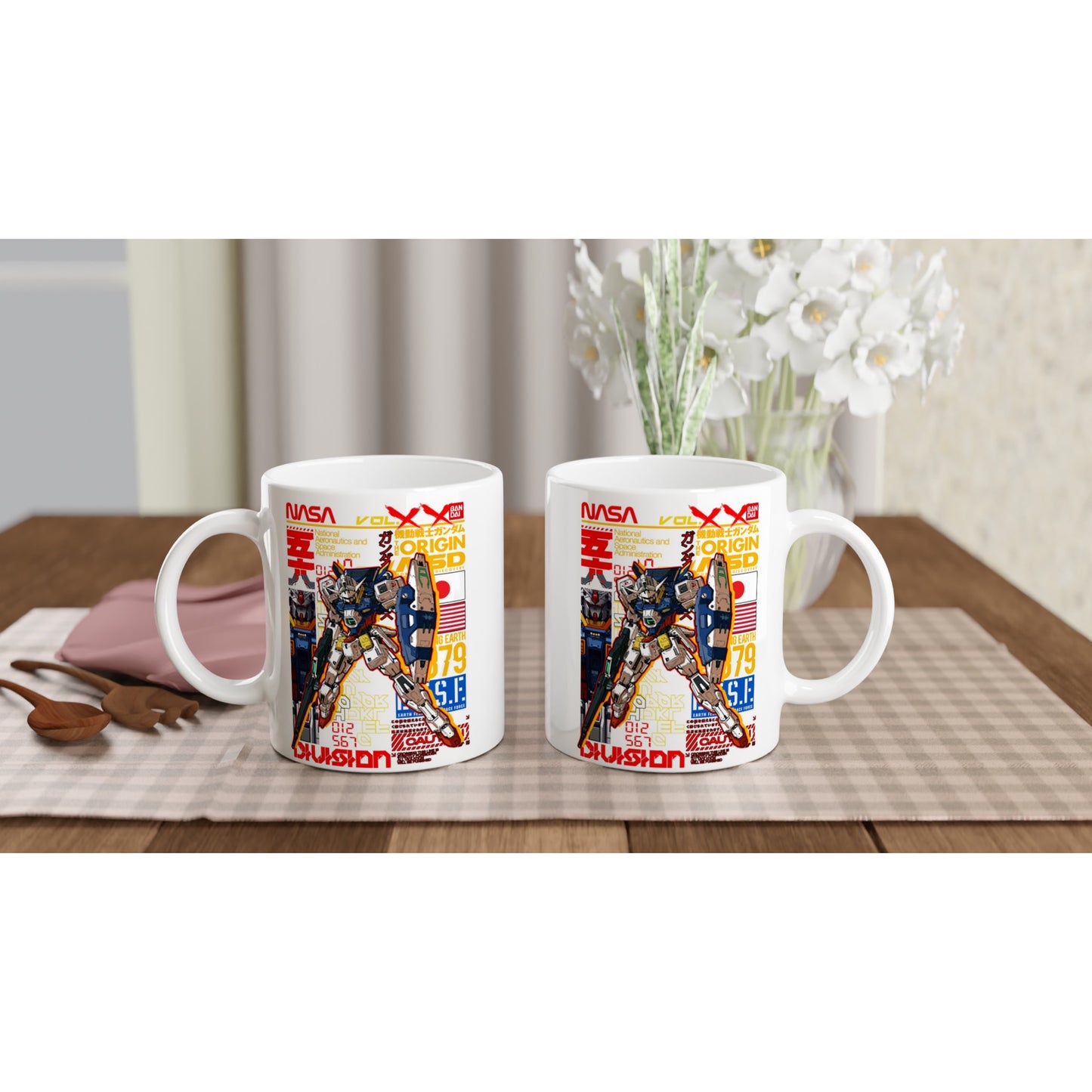 Coffee Mug - Gundam Artwork Vol 2 - White Ceramic 330ml Mug 