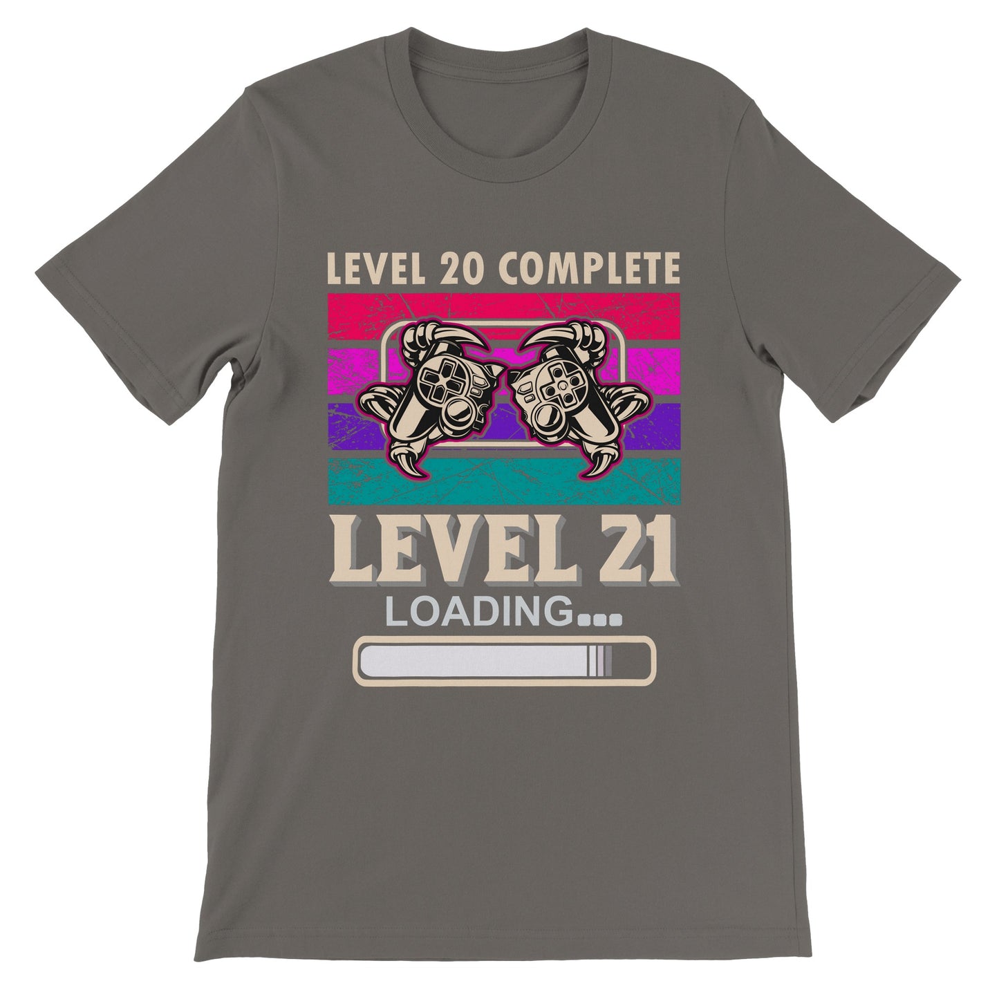 Gaming T-shirts - Level 20 Complete Level 21 Loading - Premium Unisex T-shirt 