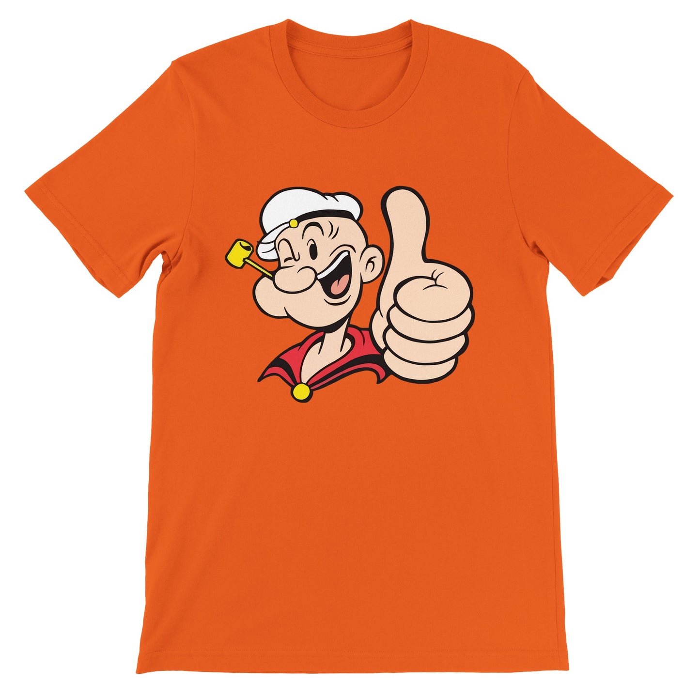 Popeye T-Shirt – Popeye Thumbs Up Artwork – Premium Unisex T-Shirt 