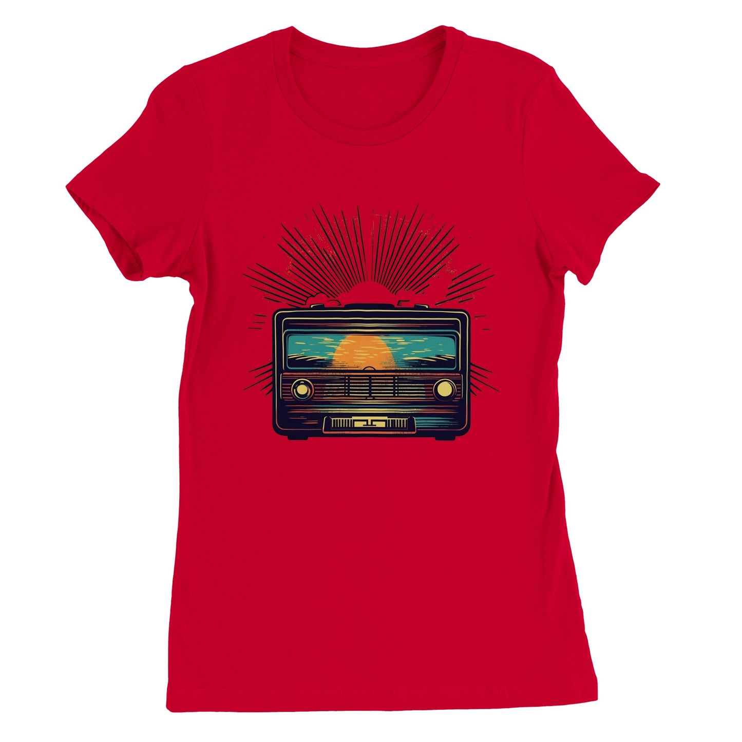 Artwork T-shirt - Vintage Radio Artwork - Premium Kvinde T-shirt