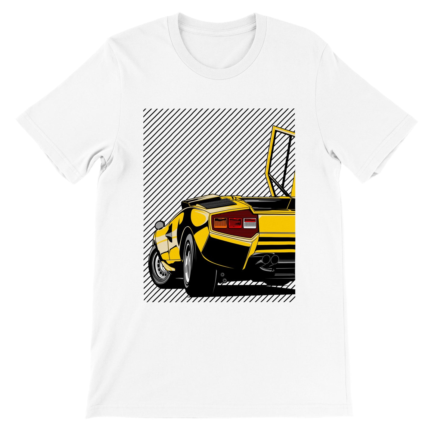 Car T-shirt - Lambo - countach Artwork - Premium Unisex T-shirt 