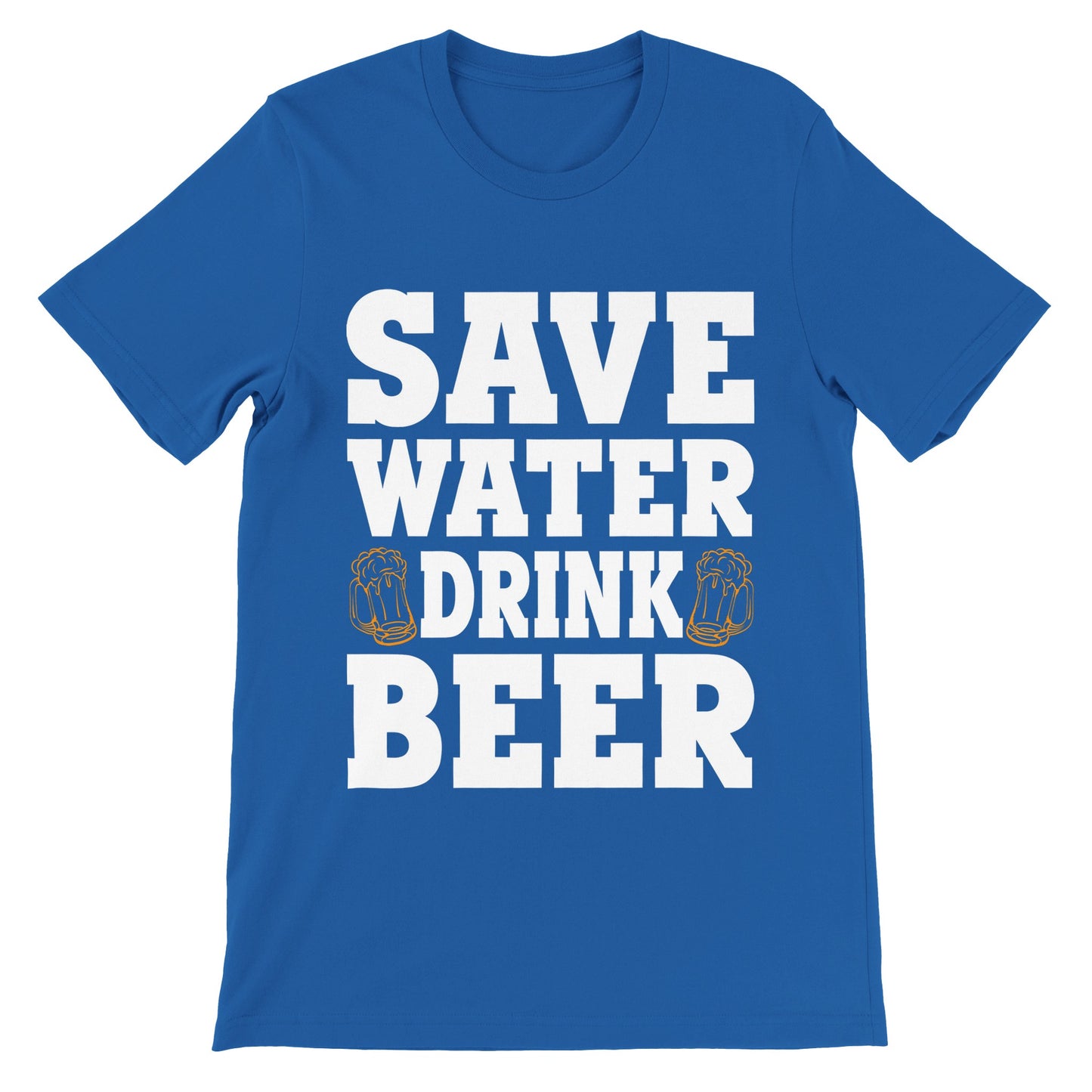 Sjove T-shirts - Save Water Drink Beer - Premium Unisex T-shirt