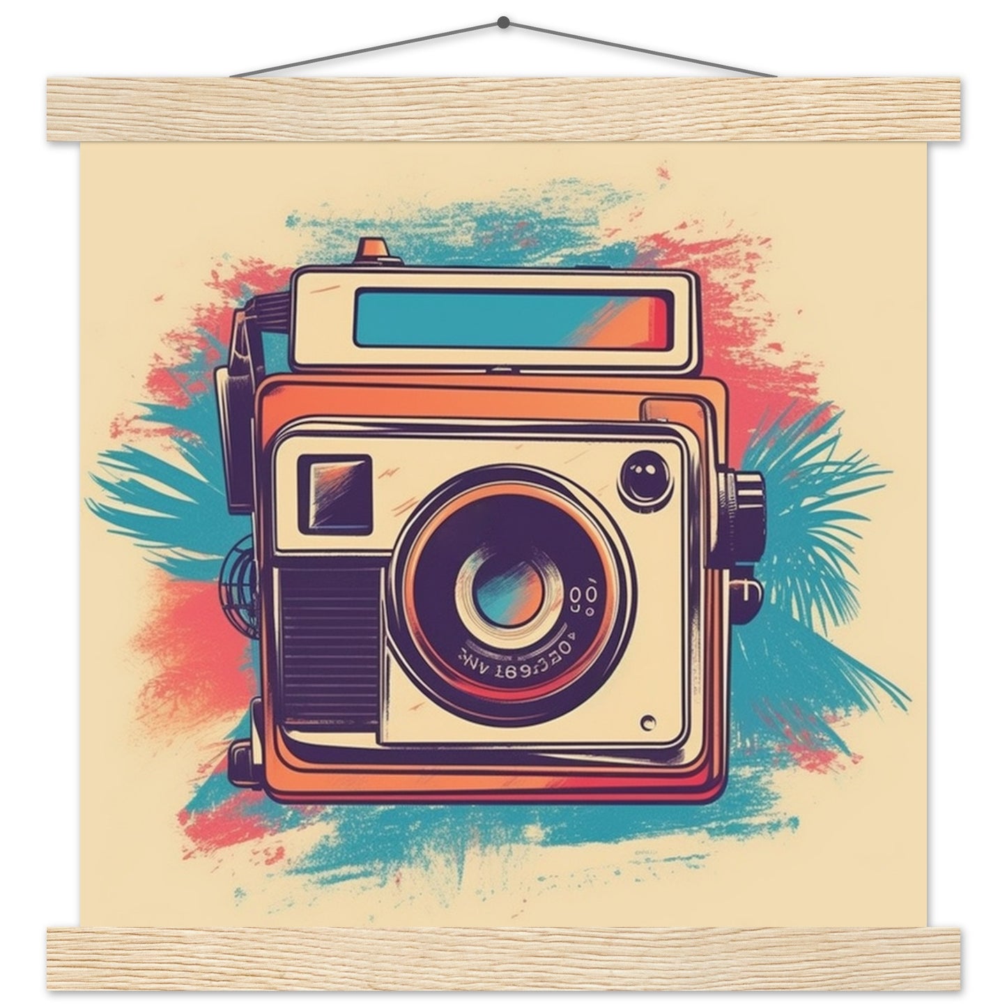 Poster - Polaroid Camera Vintage Artwork Number 1 - Premium Mat With Hanger