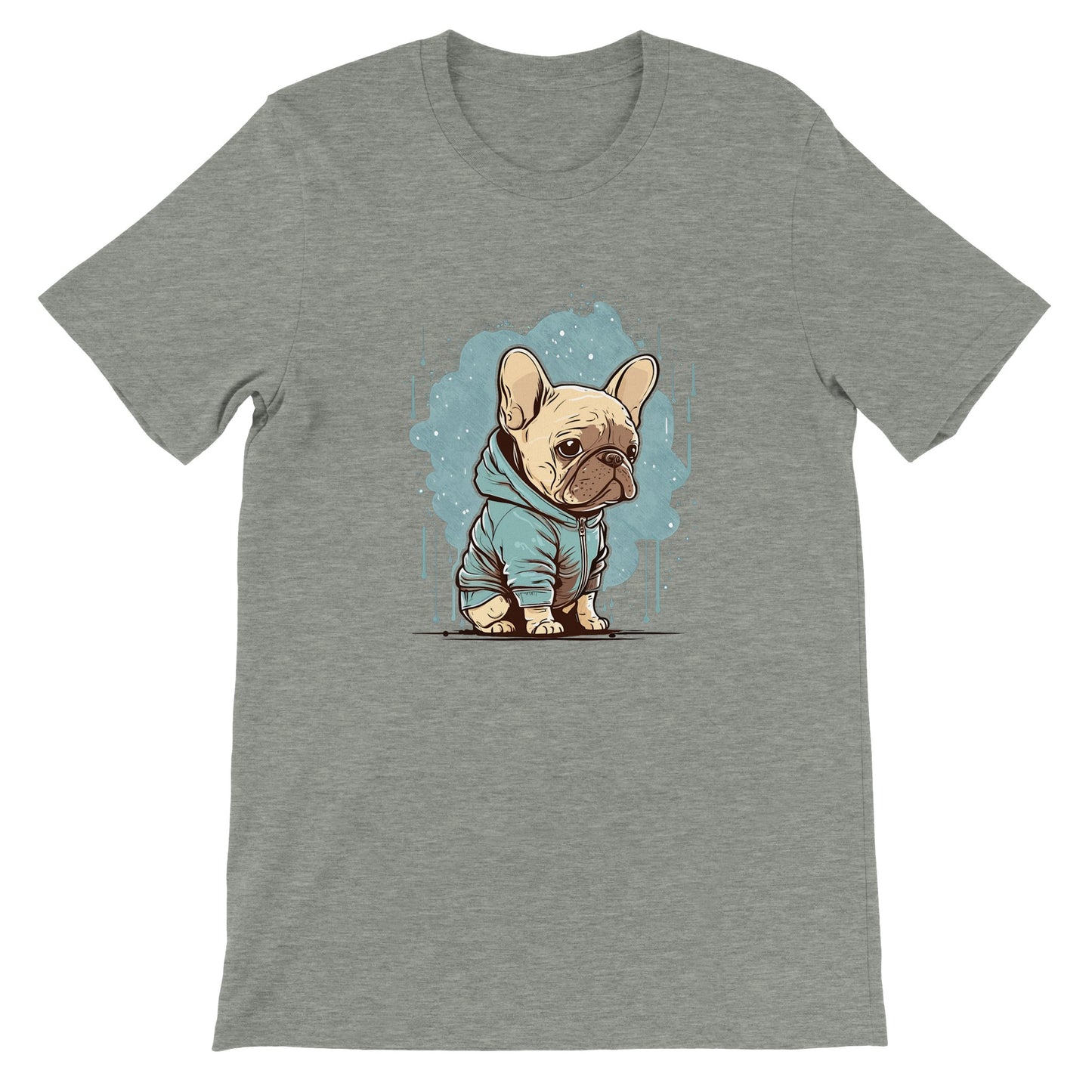 Dog T-shirt - Light French Bulldog Light T-shirt Artwork - Premium Unisex T-shirt