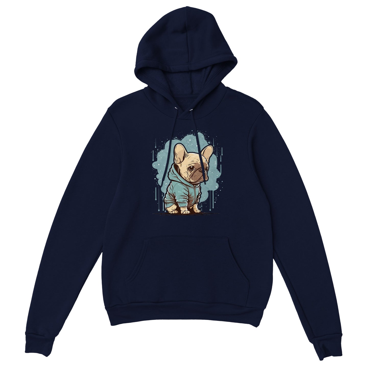 Hoodie - Light French Bulldog Light Hoodie Artwork - Premium Unisex Pullover Hoodie